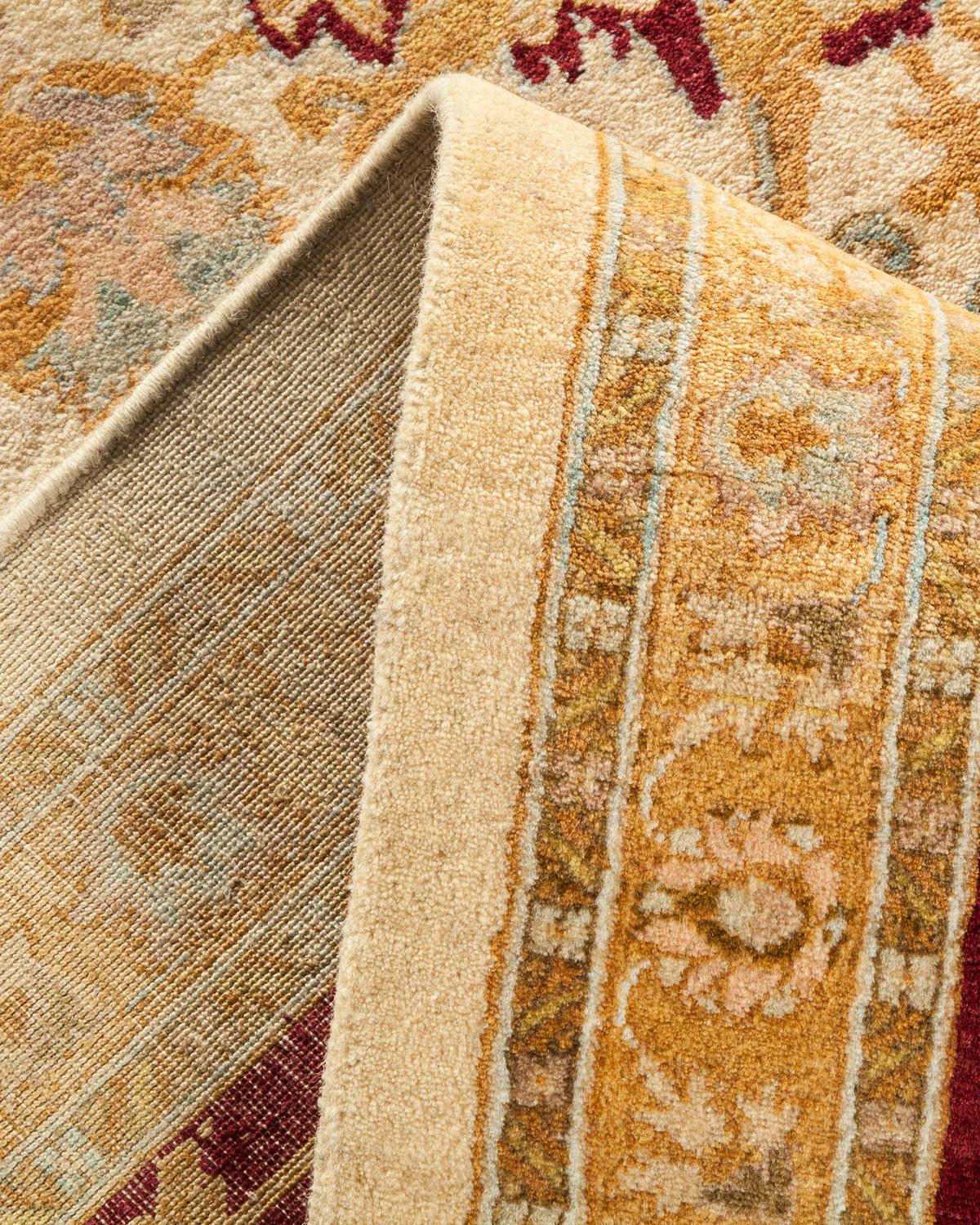 Pakistano Tappeto tradizionale Mogul avorio Hand Made unico nel suo genere in vendita