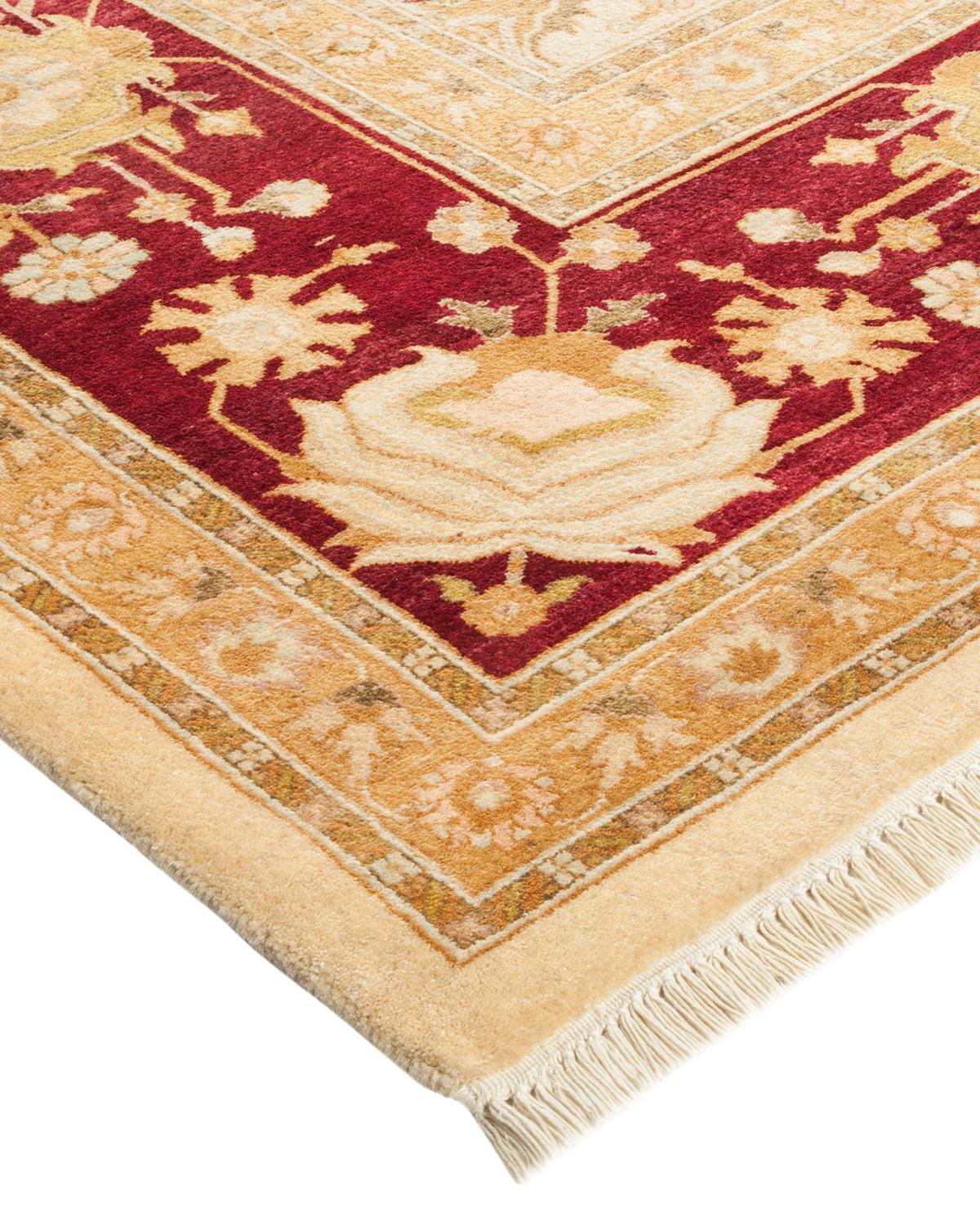 Lana Tappeto tradizionale Mogul avorio Hand Made unico nel suo genere in vendita
