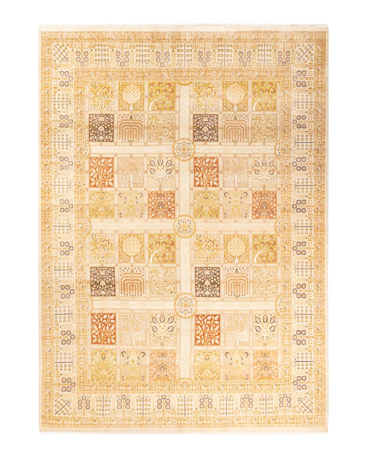 Altro Tappeto tradizionale Mogul Ivory, unico nel suo genere, realizzato a mano in vendita