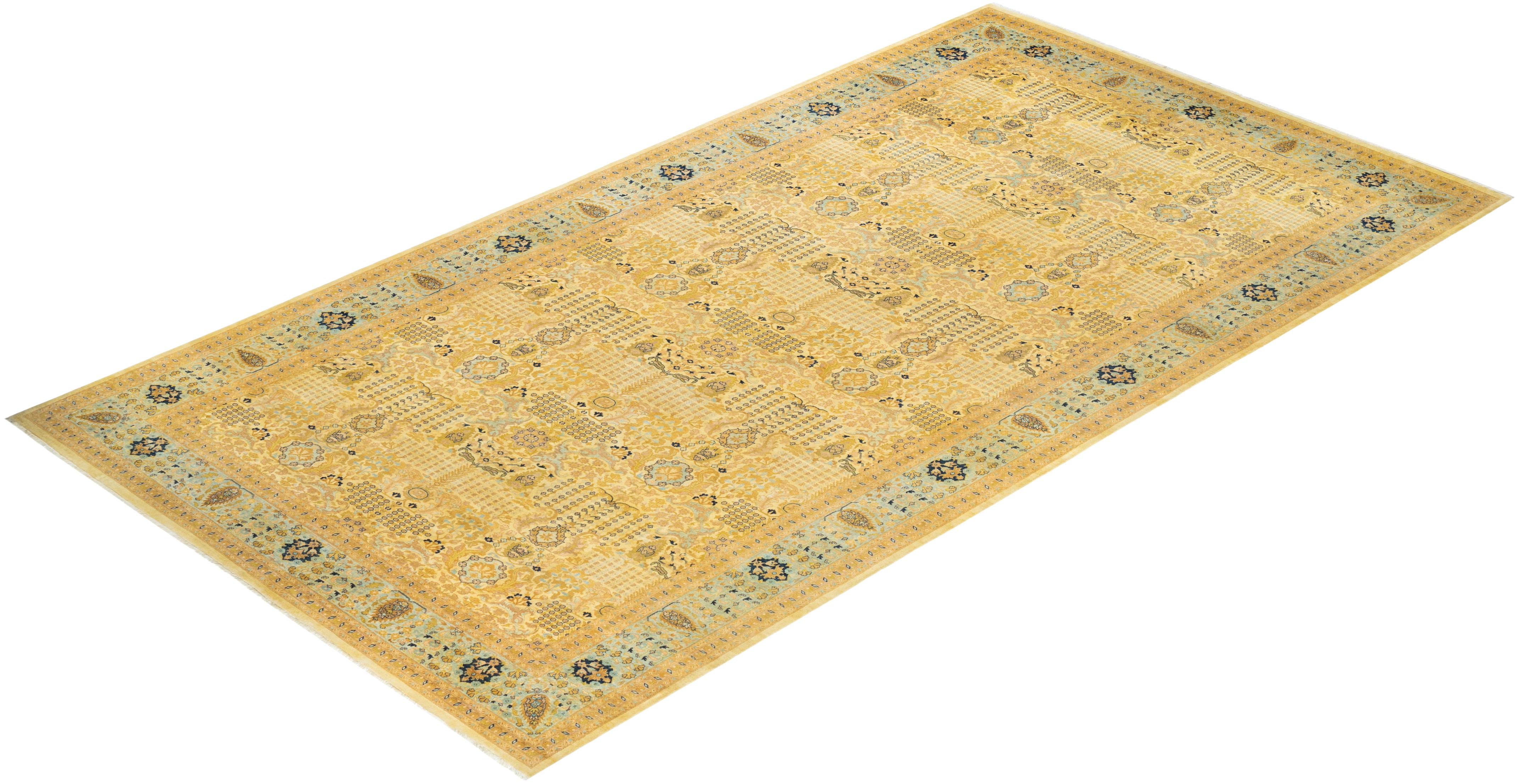 With understated palettes and allover designs, the rugs in the Mogul Collection will bring timeless sophistication to any room. Influenced by a spectrum of Turkish, Indian, and Persian designs, the artisans who handweave these wool rugs imbue