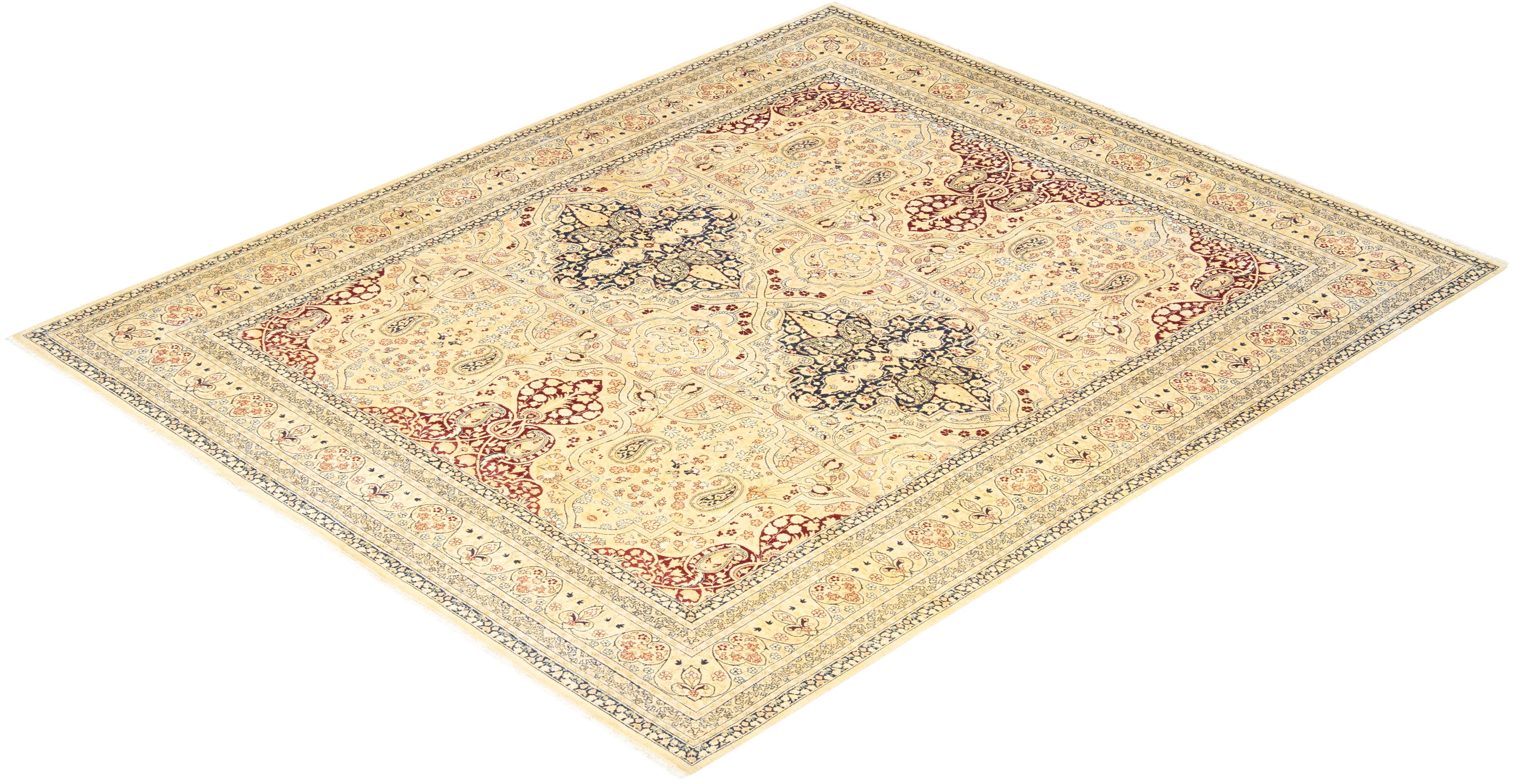 Avec leurs palettes discrètes et leurs motifs allover, les tapis de la collection Mogul apporteront une sophistication intemporelle à n'importe quelle pièce. Influencés par un éventail de motifs turcs, indiens et persans, les artisans qui tissent à