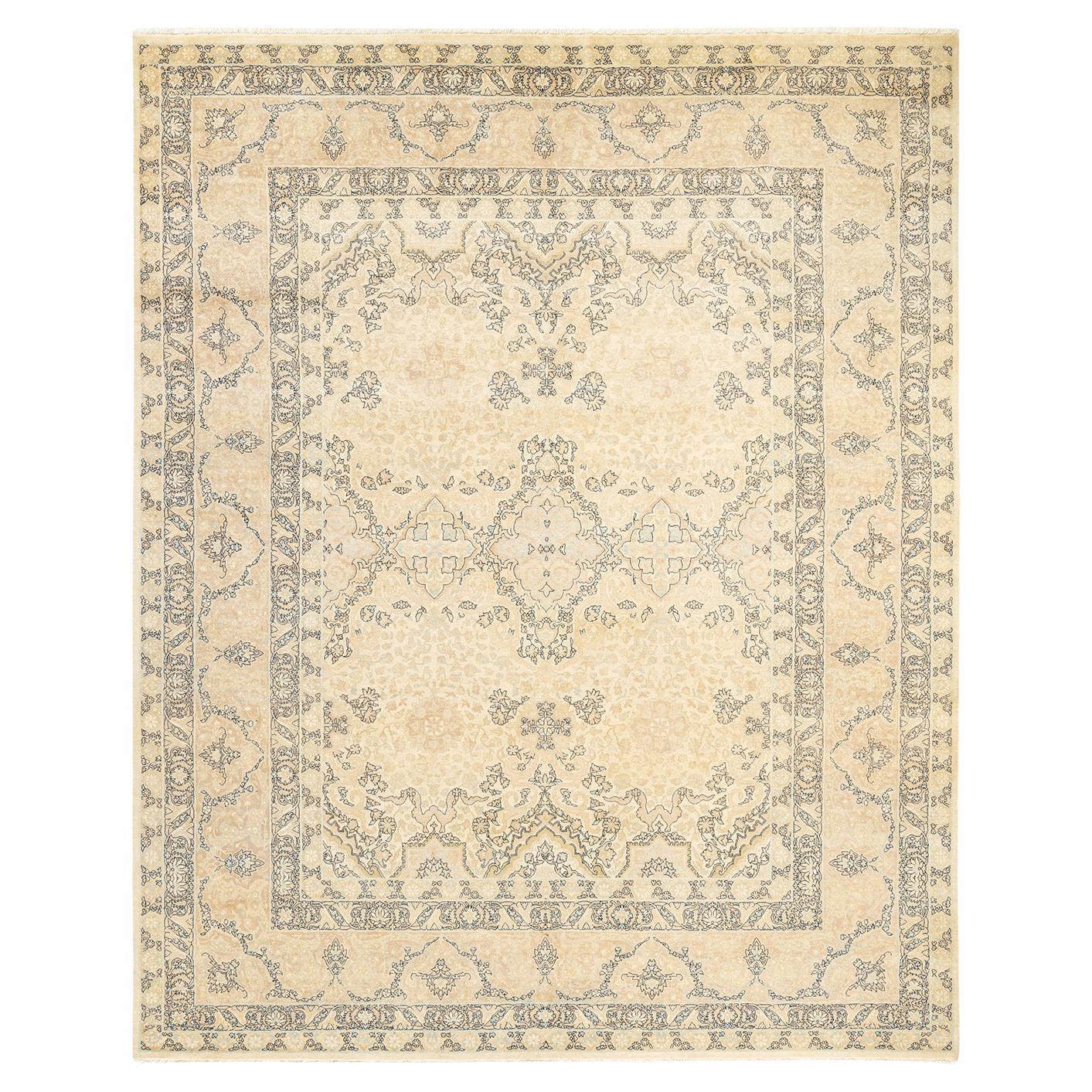 Alfombra tradicional única Hand Made Mogul marfil