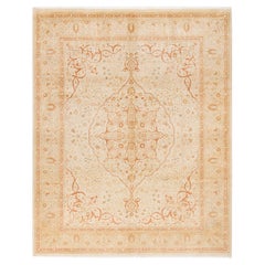 Alfombra tradicional única Hand Made Mogul Marfil