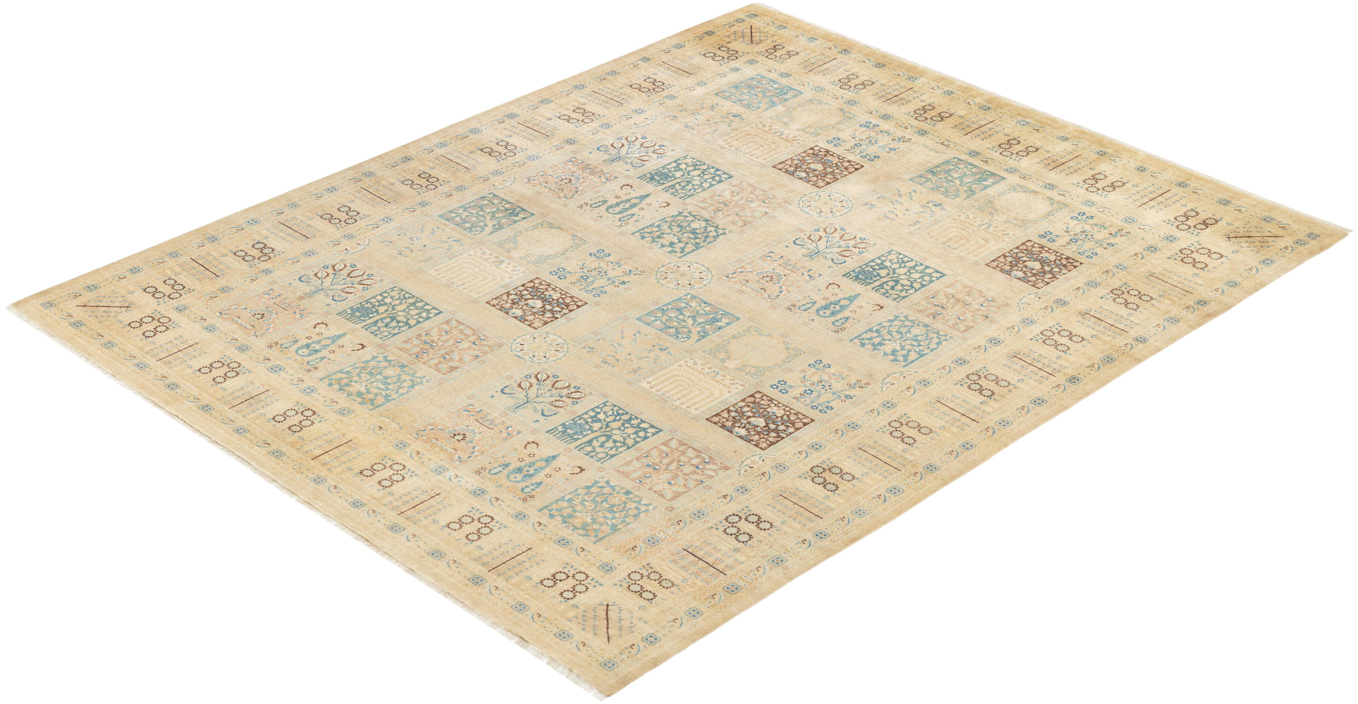 With understated palettes and allover designs, the rugs in the Mogul Collection will bring timeless sophistication to any room. Influenced by a spectrum of Turkish, Indian, and Persian designs, the artisans who handweave these wool rugs imbue