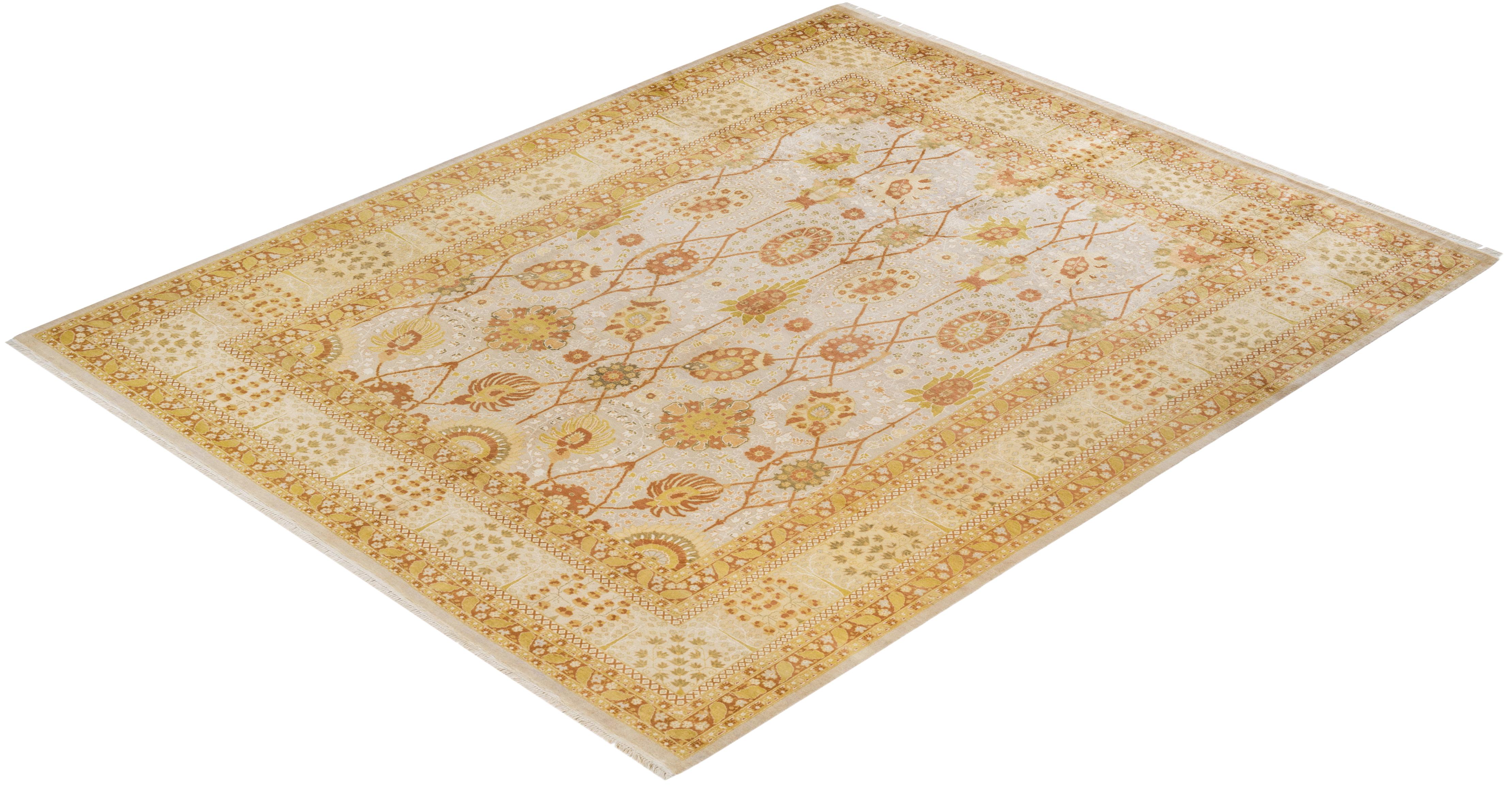 Las alfombras de la colección Mogul, con sus colores discretos y sus diseños en toda la superficie, aportarán una sofisticación atemporal a cualquier habitación. Influenciadas por un espectro de diseños turcos, indios y persas, los artesanos que