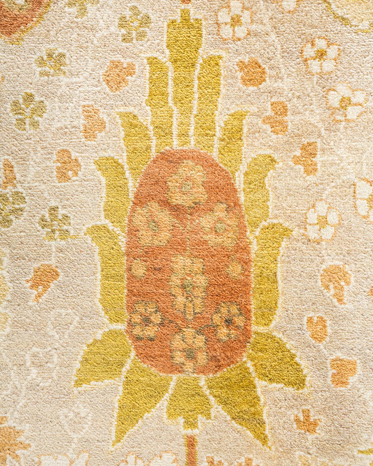Alfombra tradicional única Hand Made Mogul marfil Siglo XXI y contemporáneo en venta