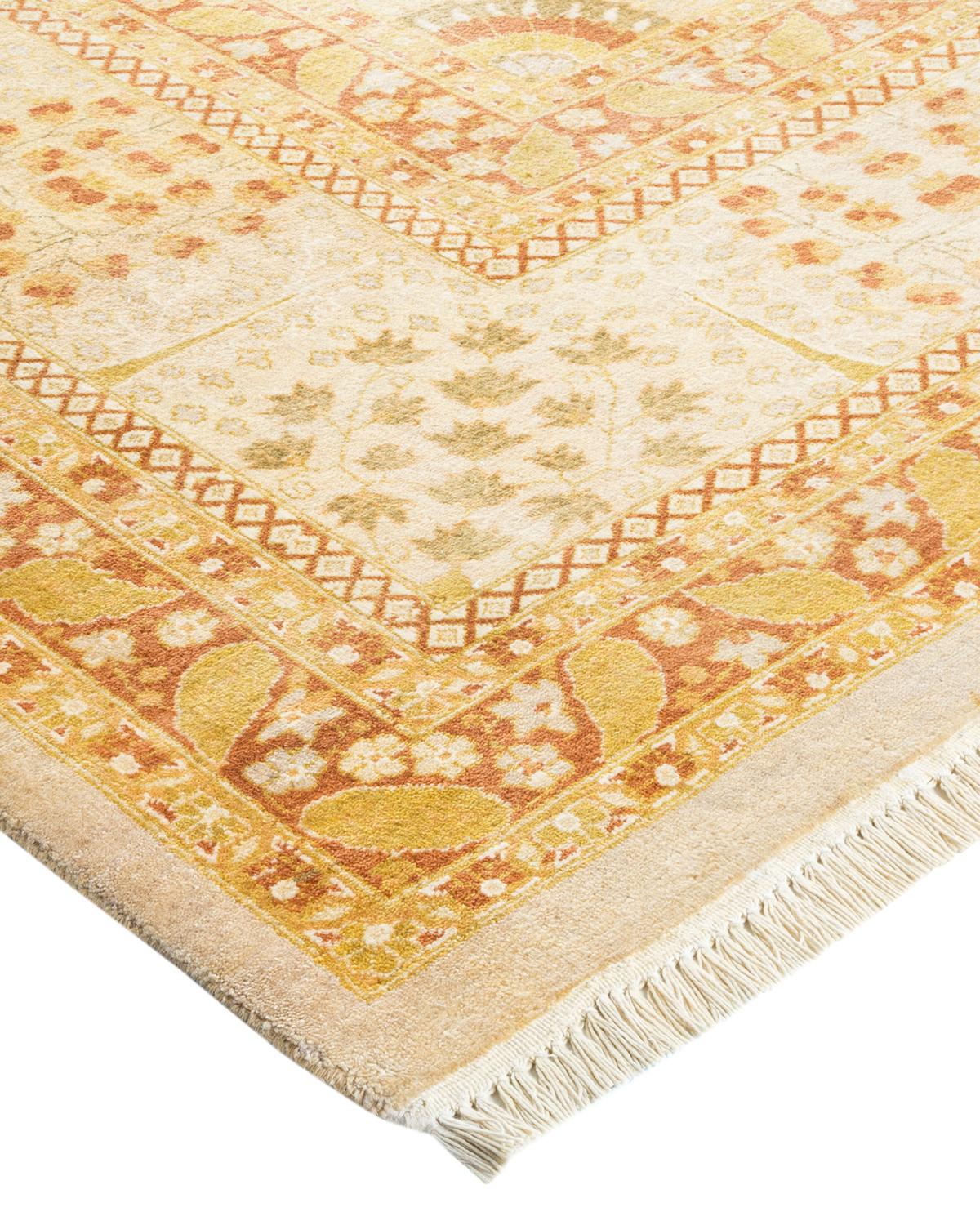 Alfombra tradicional única Hand Made Mogul marfil Lana en venta