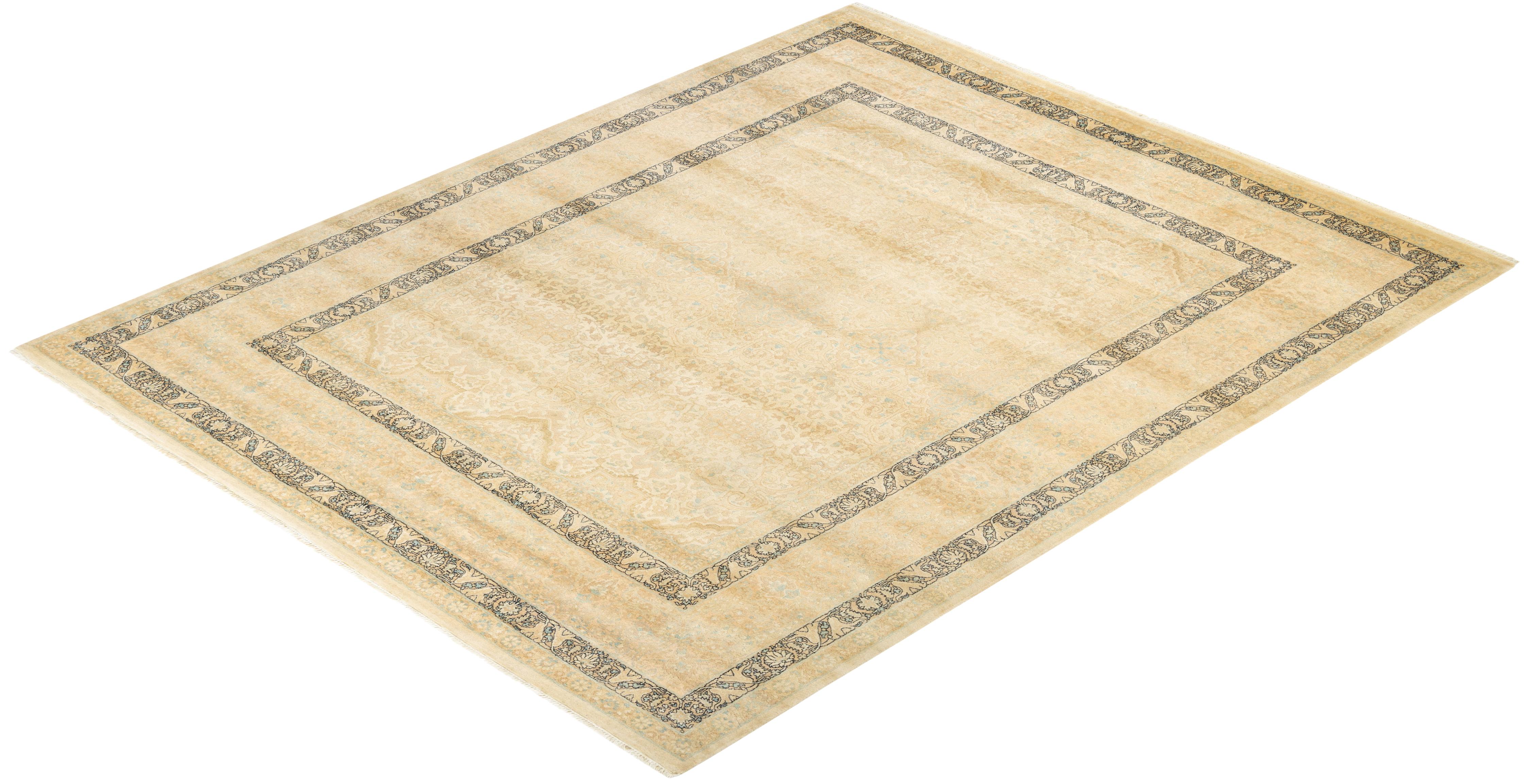 With understated palettes and allover designs, the rugs in the Mogul Collection will bring timeless sophistication to any room. Influenced by a spectrum of Turkish, Indian, and Persian designs, the artisans who handweave these wool rugs imbue