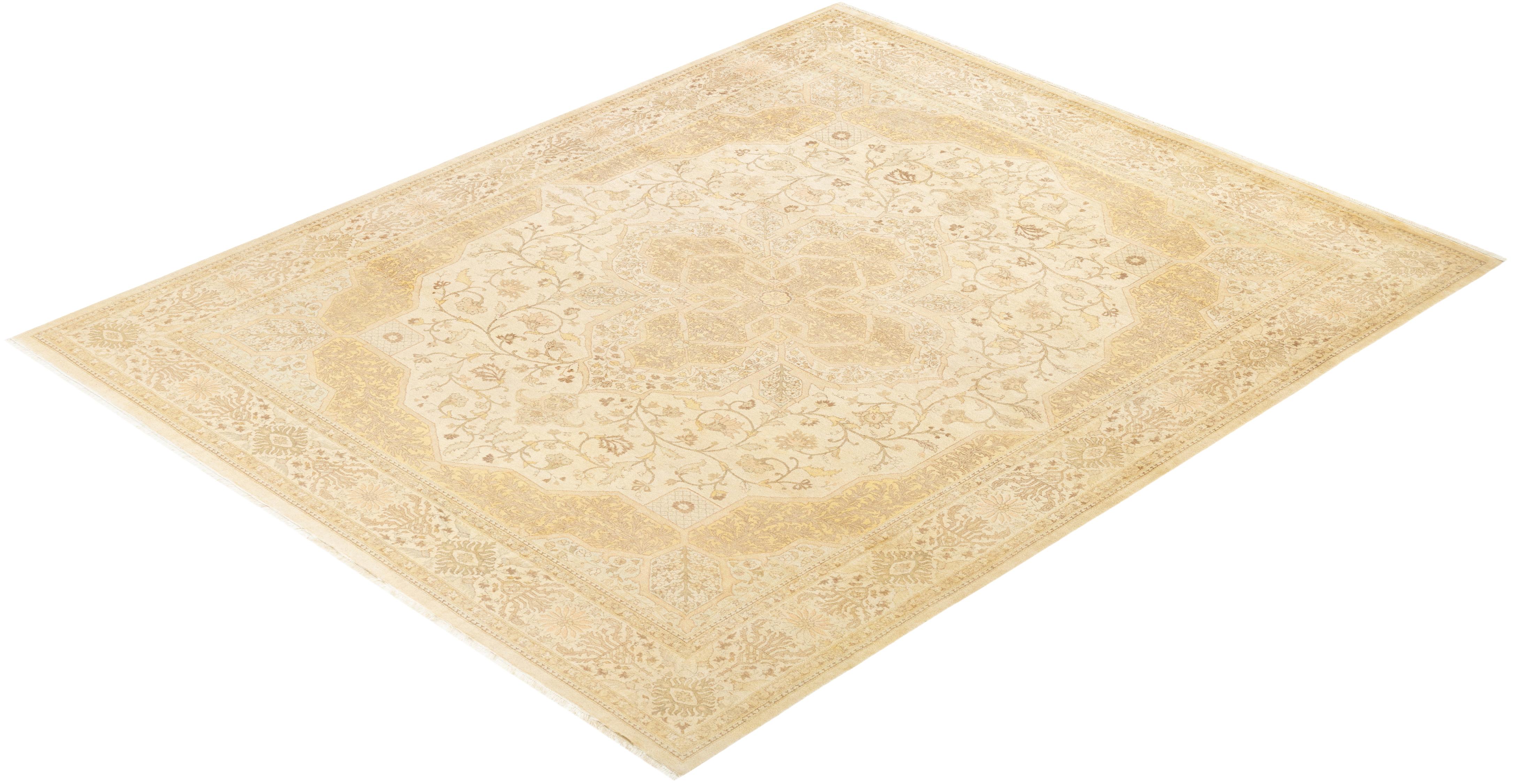 With understated palettes and allover designs, the rugs in the Mogul Collection will bring timeless sophistication to any room. Influenced by a spectrum of Turkish, Indian, and Persian designs, the artisans who handweave these wool rugs imbue