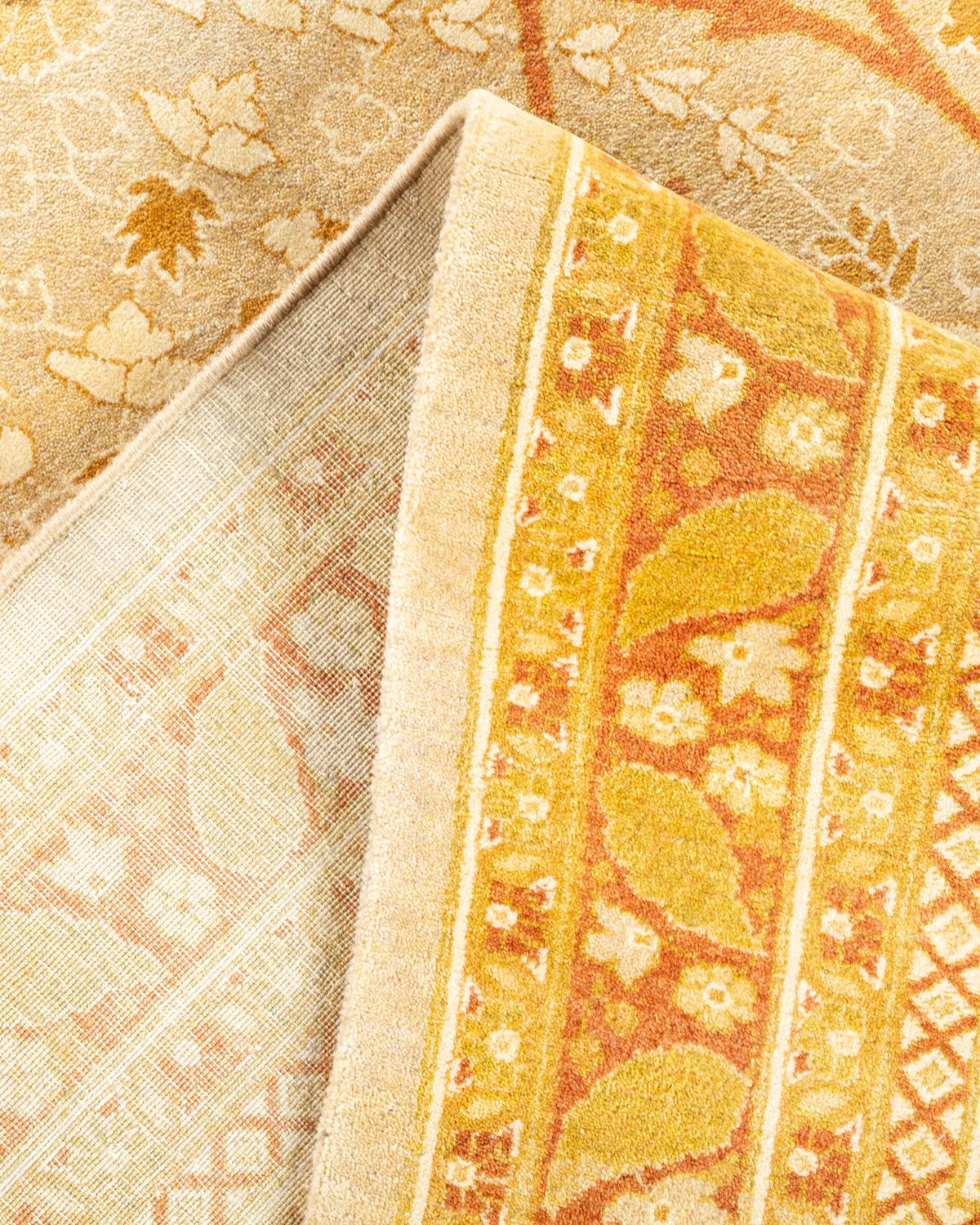 Pakistano Tappeto d'area tradizionale Mogul avorio, unico nel suo genere, realizzato a mano in vendita