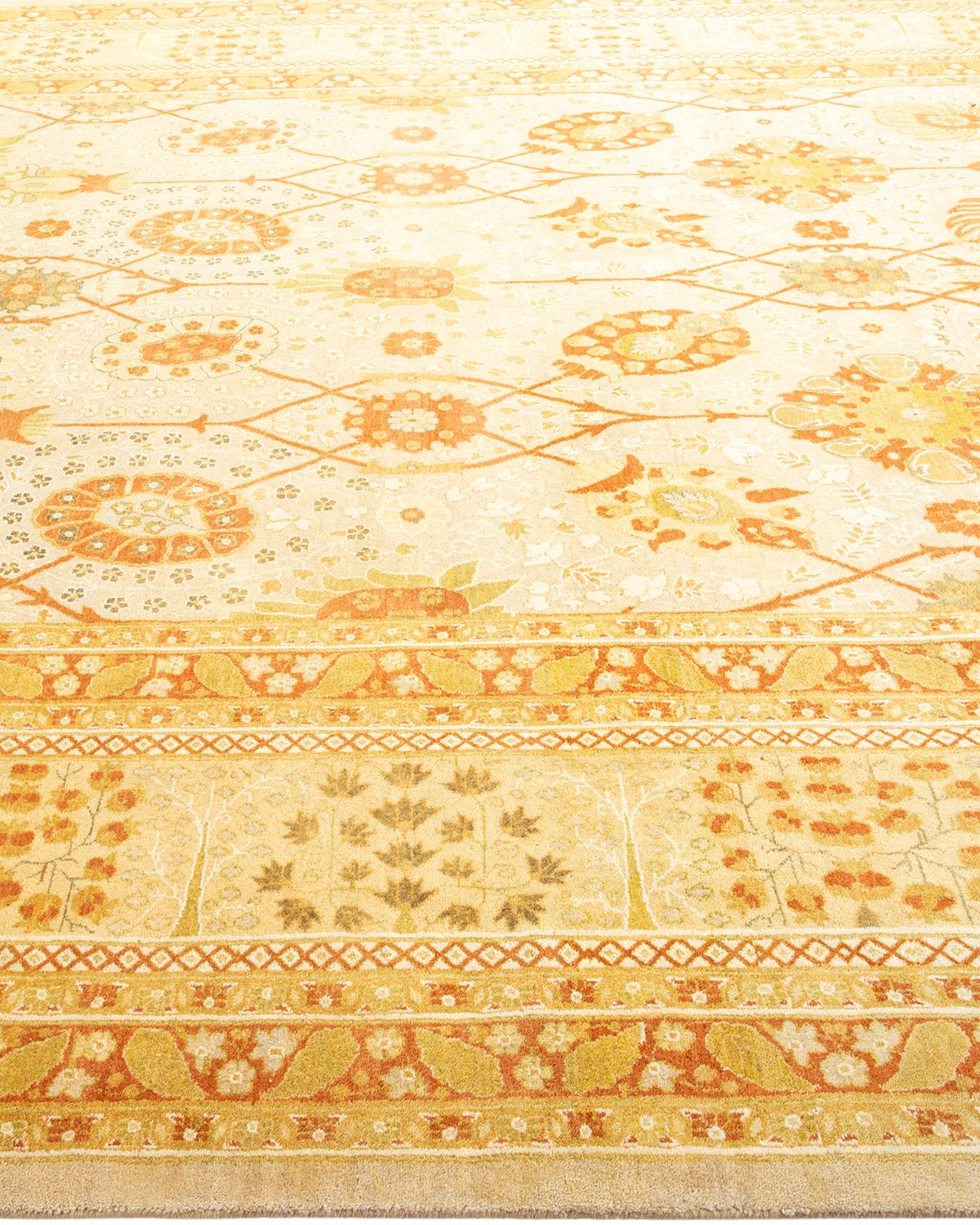 Tappeto tradizionale Mogul Ivory, unico nel suo genere, realizzato a mano In condizioni Nuovo in vendita a Norwalk, CT