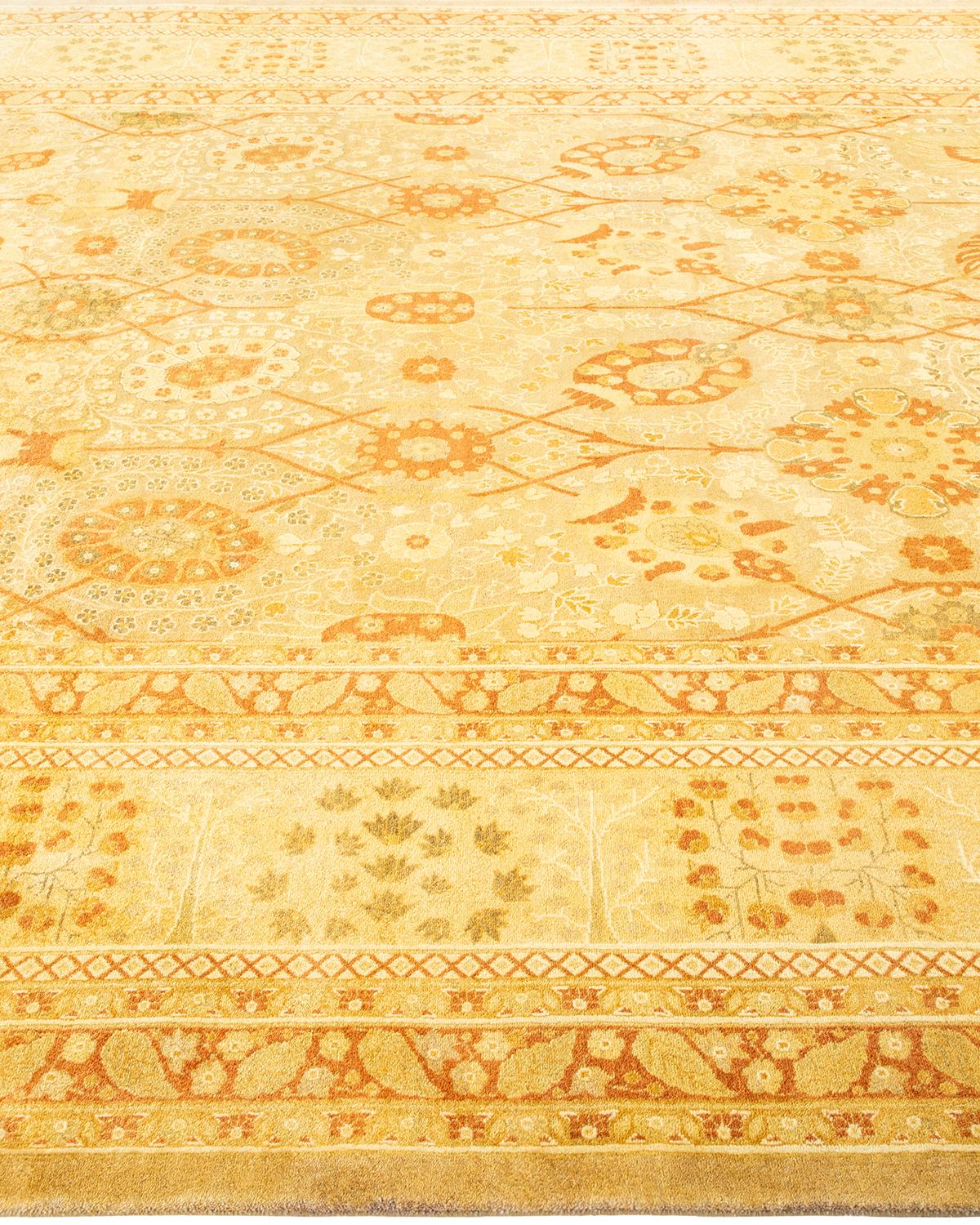 Alfombra tradicional única Hand Made Mogul marfil Siglo XXI y contemporáneo en venta