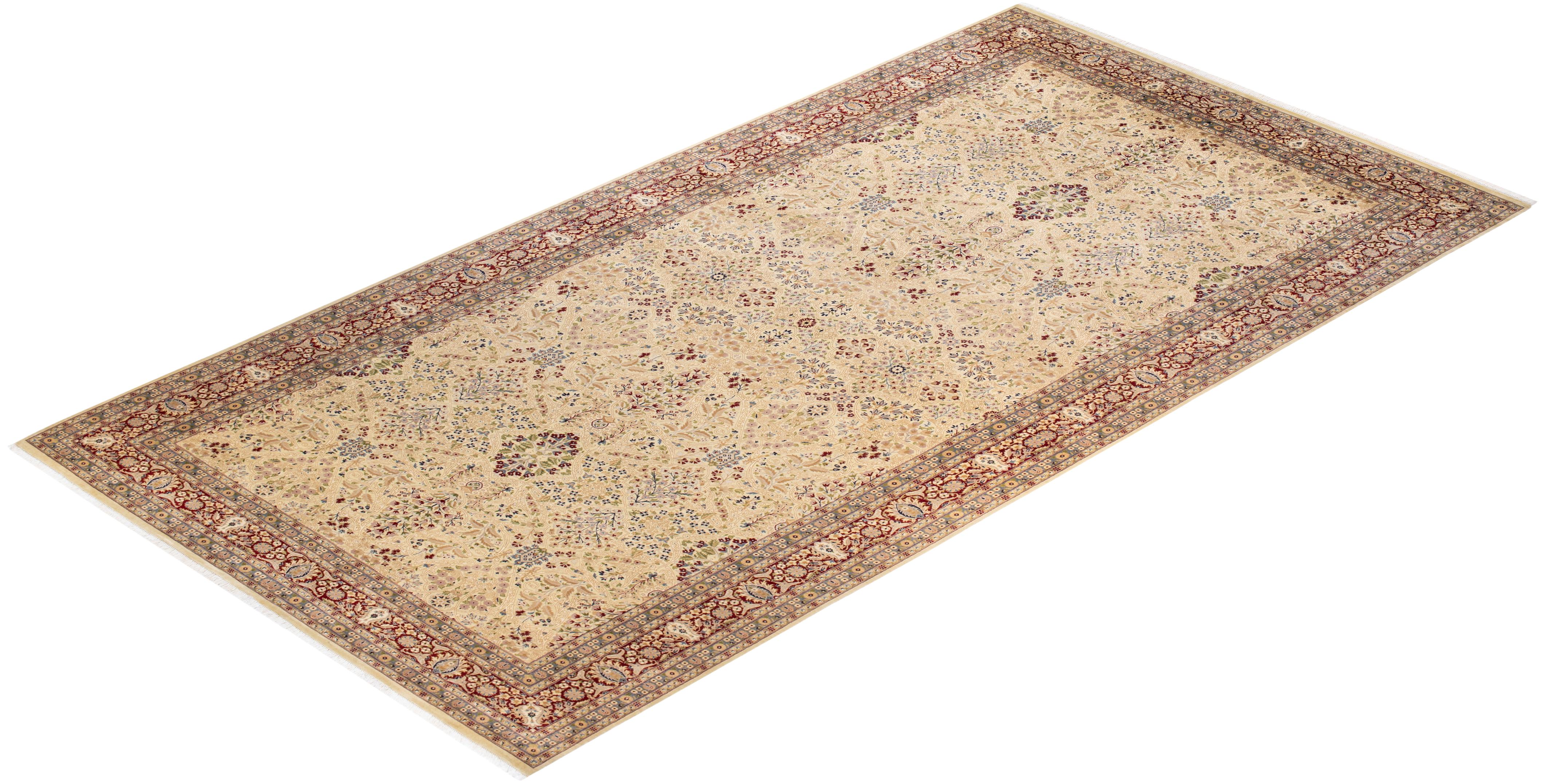 Las alfombras de la colección Mogul, con sus colores discretos y sus diseños en toda la superficie, aportarán una sofisticación atemporal a cualquier habitación. Influenciadas por un espectro de diseños turcos, indios y persas, los artesanos que
