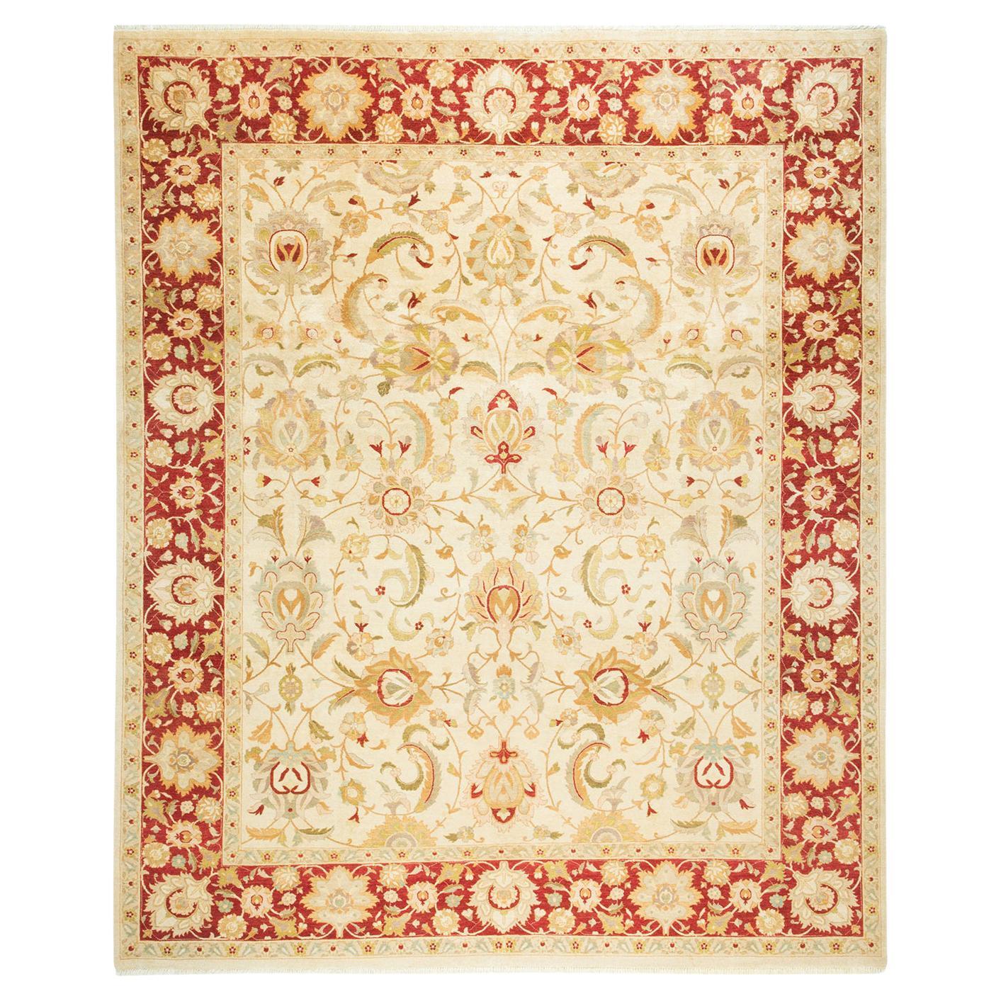 Alfombra tradicional única Hand Made Mogul marfil