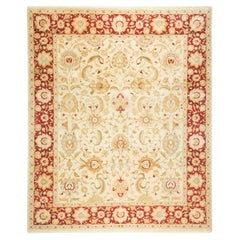 Alfombra tradicional única Hand Made Mogul marfil