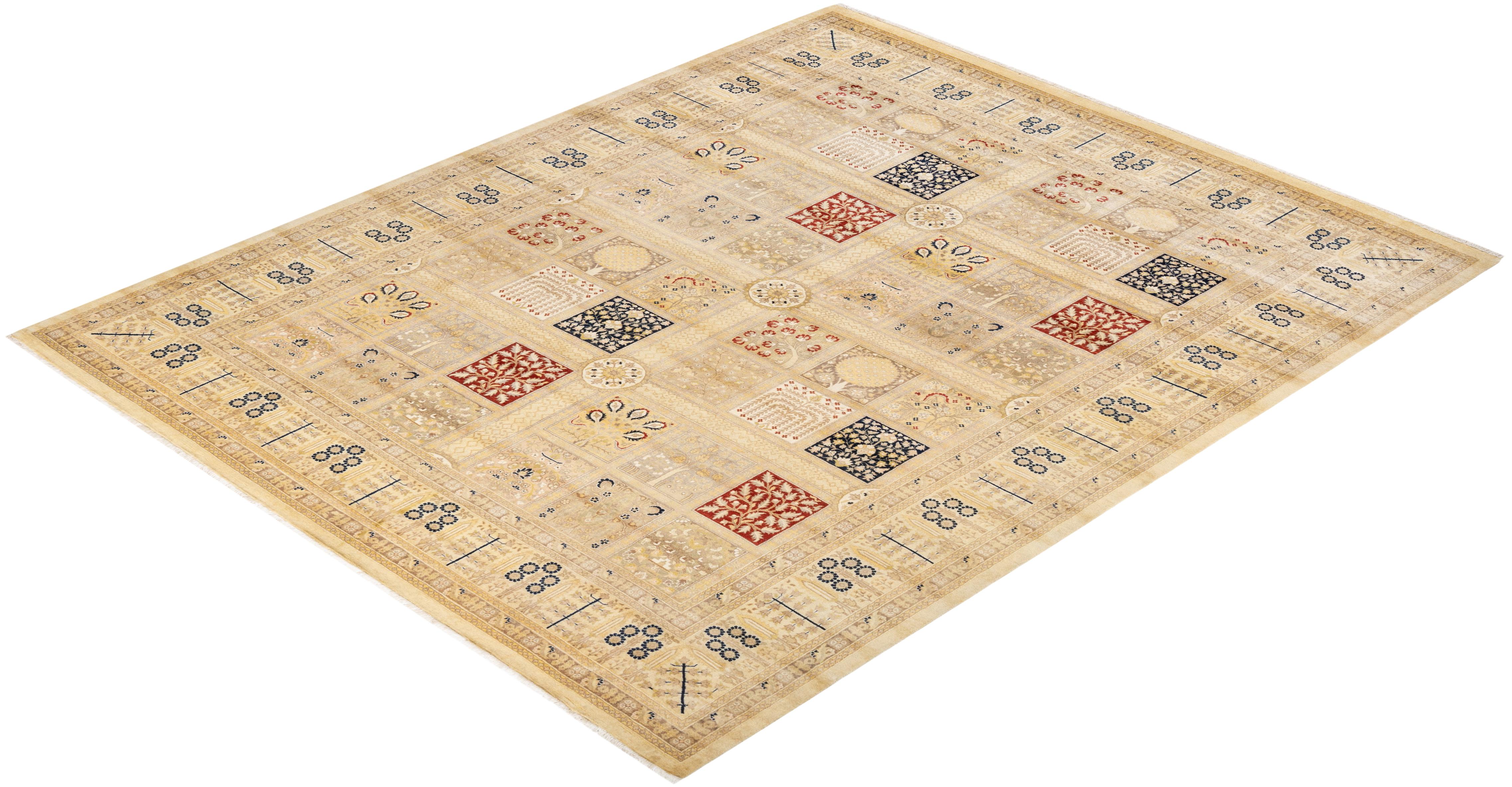 With understated palettes and allover designs, the rugs in the Mogul Collection will bring timeless sophistication to any room. Influenced by a spectrum of Turkish, Indian, and Persian designs, the artisans who handweave these wool rugs imbue