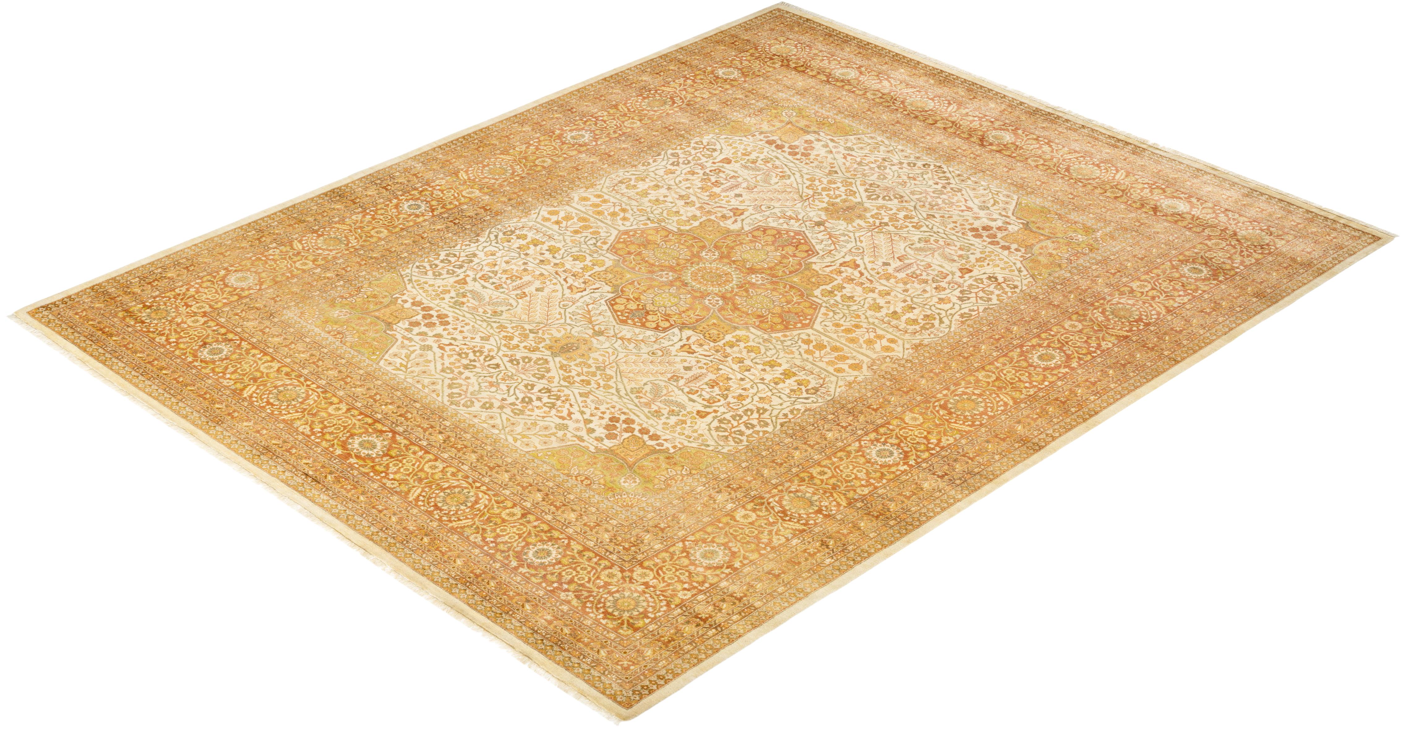 With understated palettes and allover designs, the rugs in the Mogul Collection will bring timeless sophistication to any room. Influenced by a spectrum of Turkish, Indian, and Persian designs, the artisans who handweave these wool rugs imbue