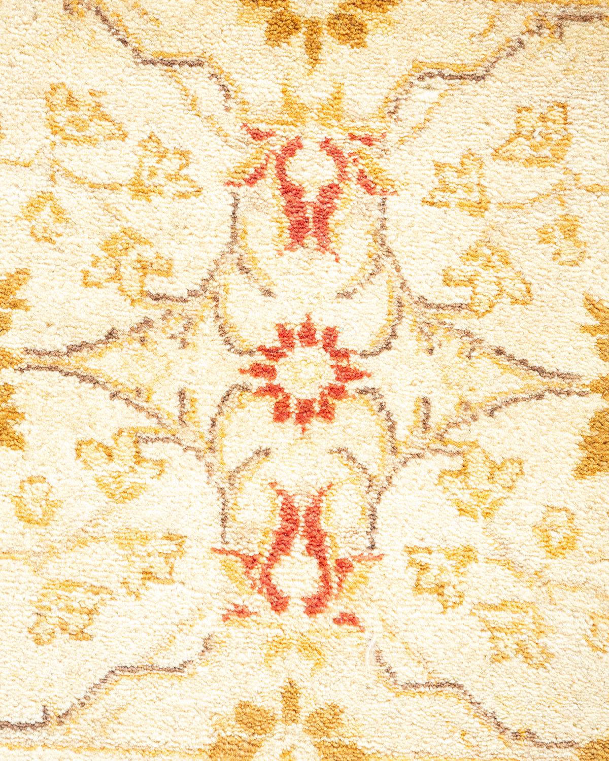 Alfombra tradicional única Hand Made Mogul marfil Siglo XXI y contemporáneo en venta