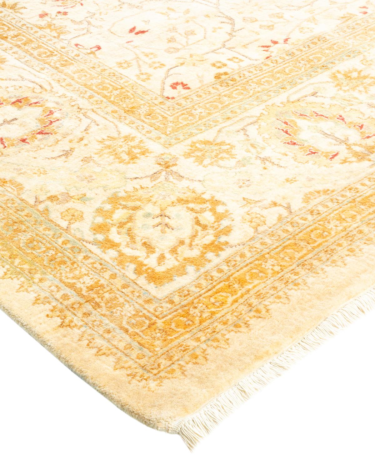 Alfombra tradicional única Hand Made Mogul marfil Lana en venta