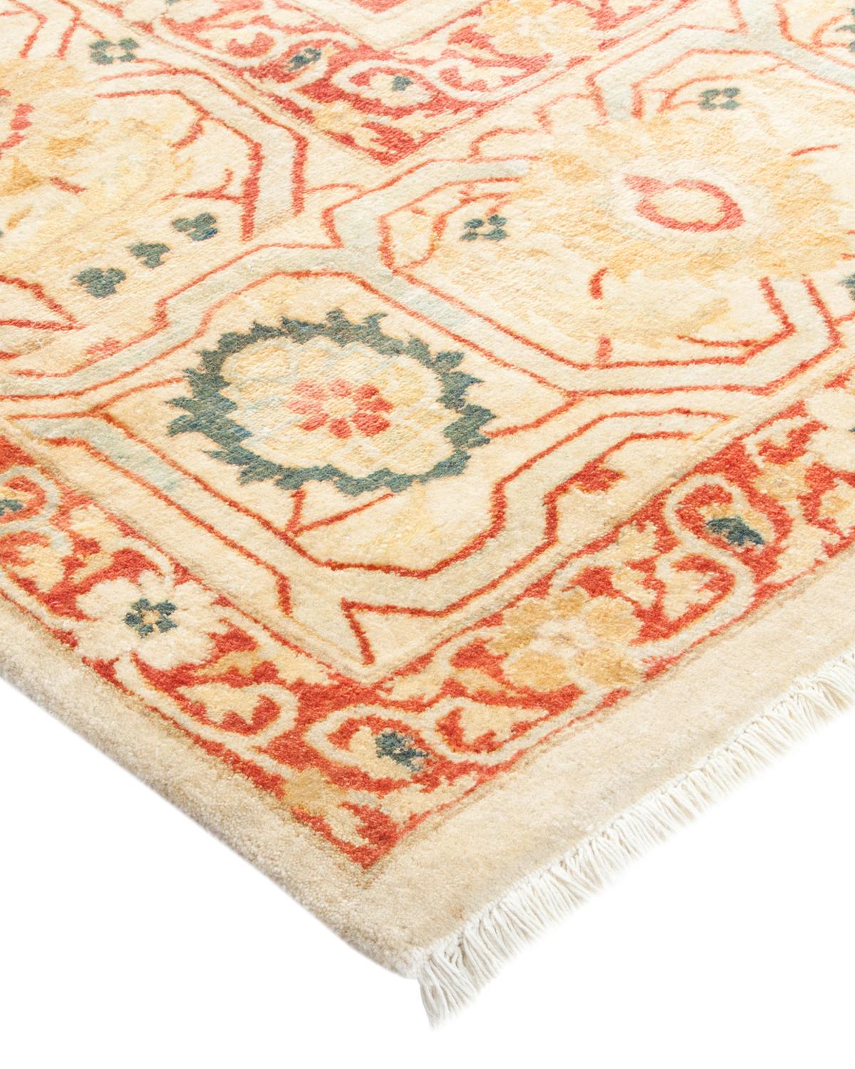 Alfombra tradicional única Hand Made Mogul marfil Lana en venta