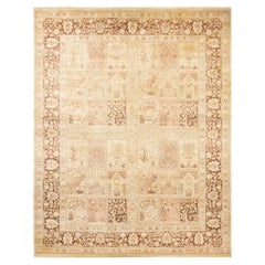 Alfombra tradicional única Hand Made Mogul Marfil