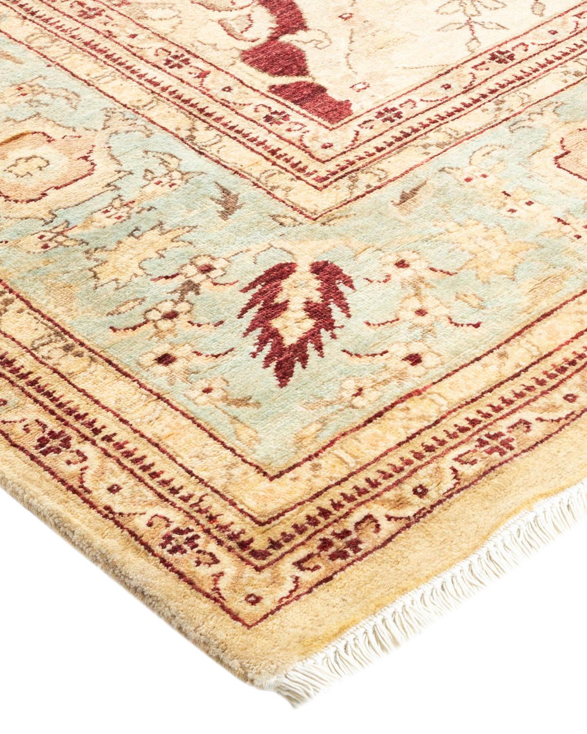 Alfombra tradicional única Hand Made Mogul marfil Lana en venta