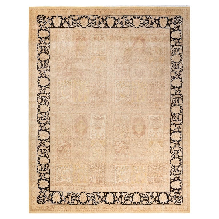 Ivory Rug Handmade One-of-a-kind Hand Made Traditional Mogul Ivory Area Rug For Sale at ...