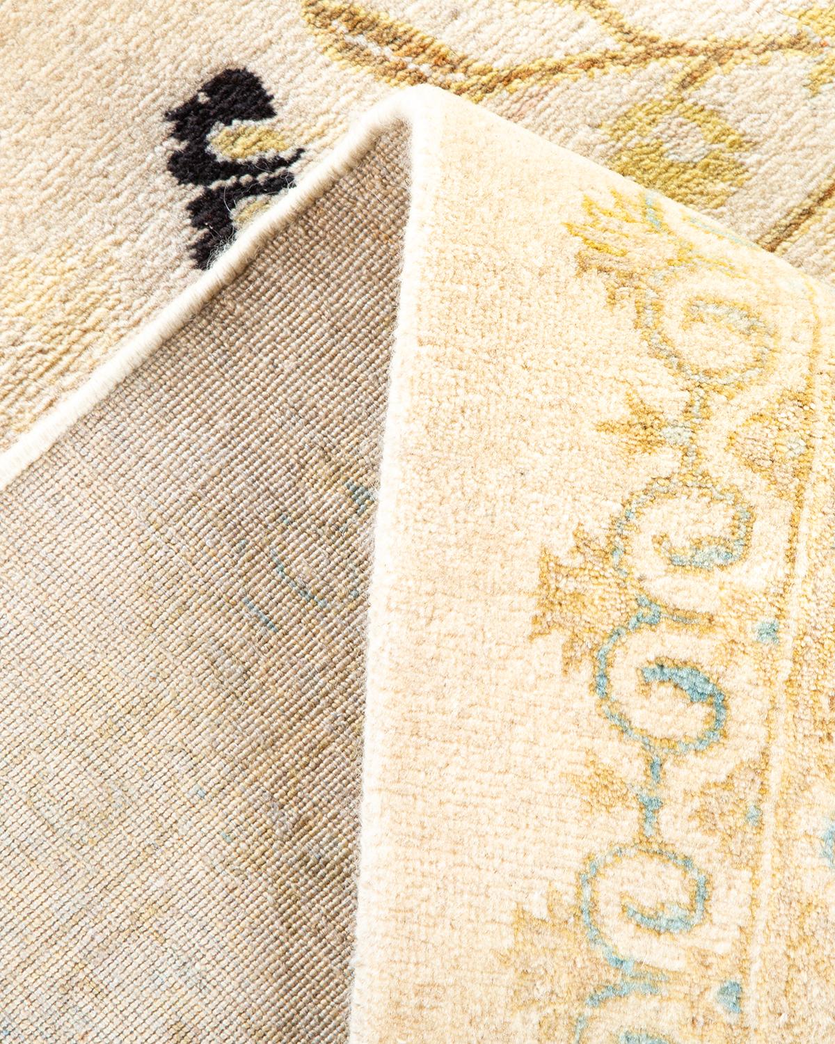 Pakistano Tappeto tradizionale Mogul avorio Hand Made unico nel suo genere in vendita