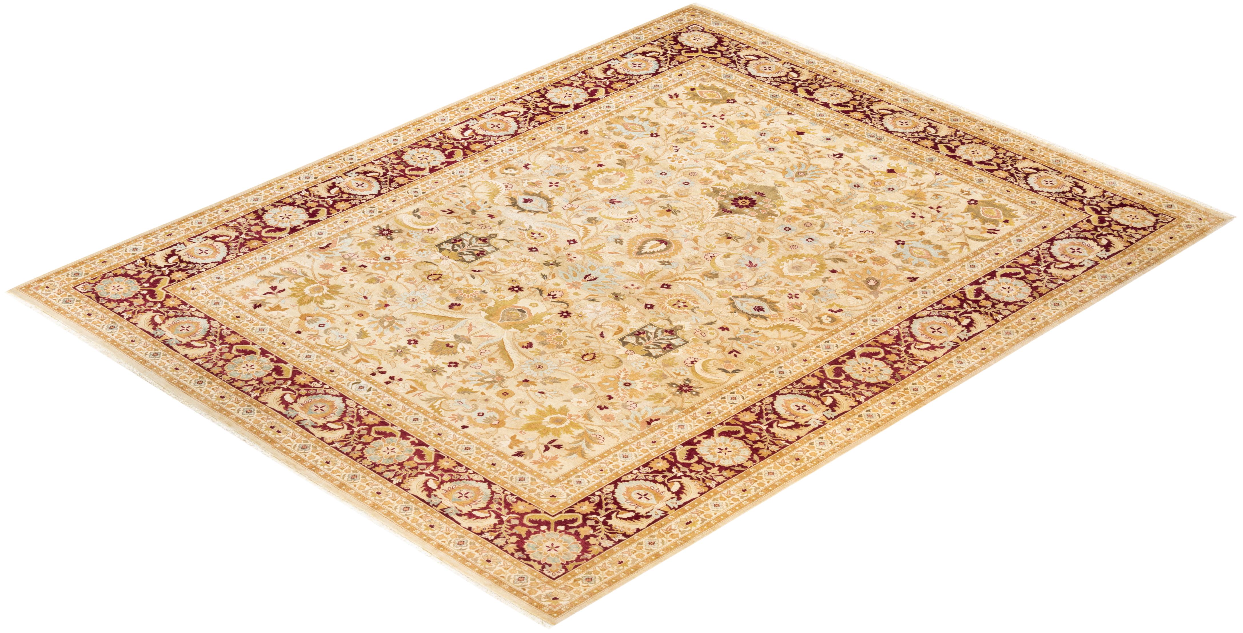 With understated palettes and allover designs, the rugs in the Mogul Collection will bring timeless sophistication to any room. Influenced by a spectrum of Turkish, Indian, and Persian designs, the artisans who handweave these wool rugs imbue
