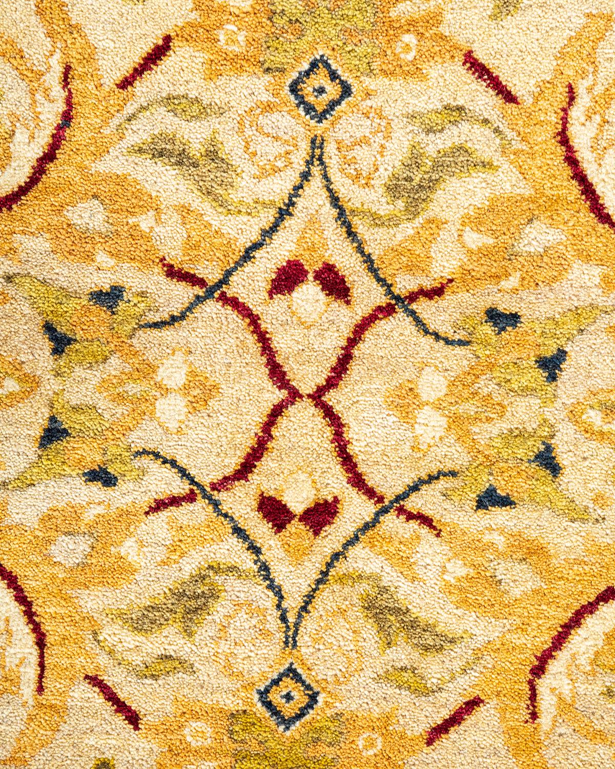 Alfombra tradicional única Hand Made Mogul Marfil Siglo XXI y contemporáneo