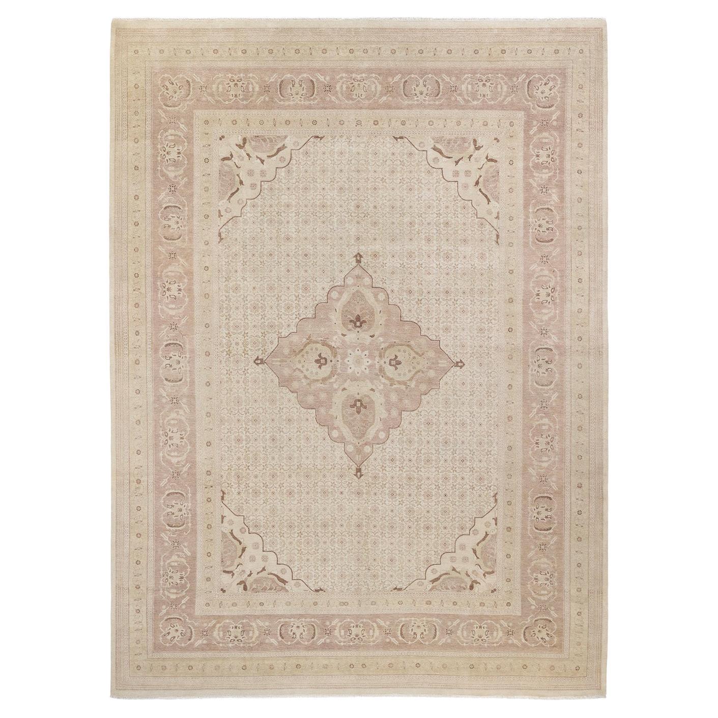 Alfombra tradicional única Hand Made Mogul Marfil en venta