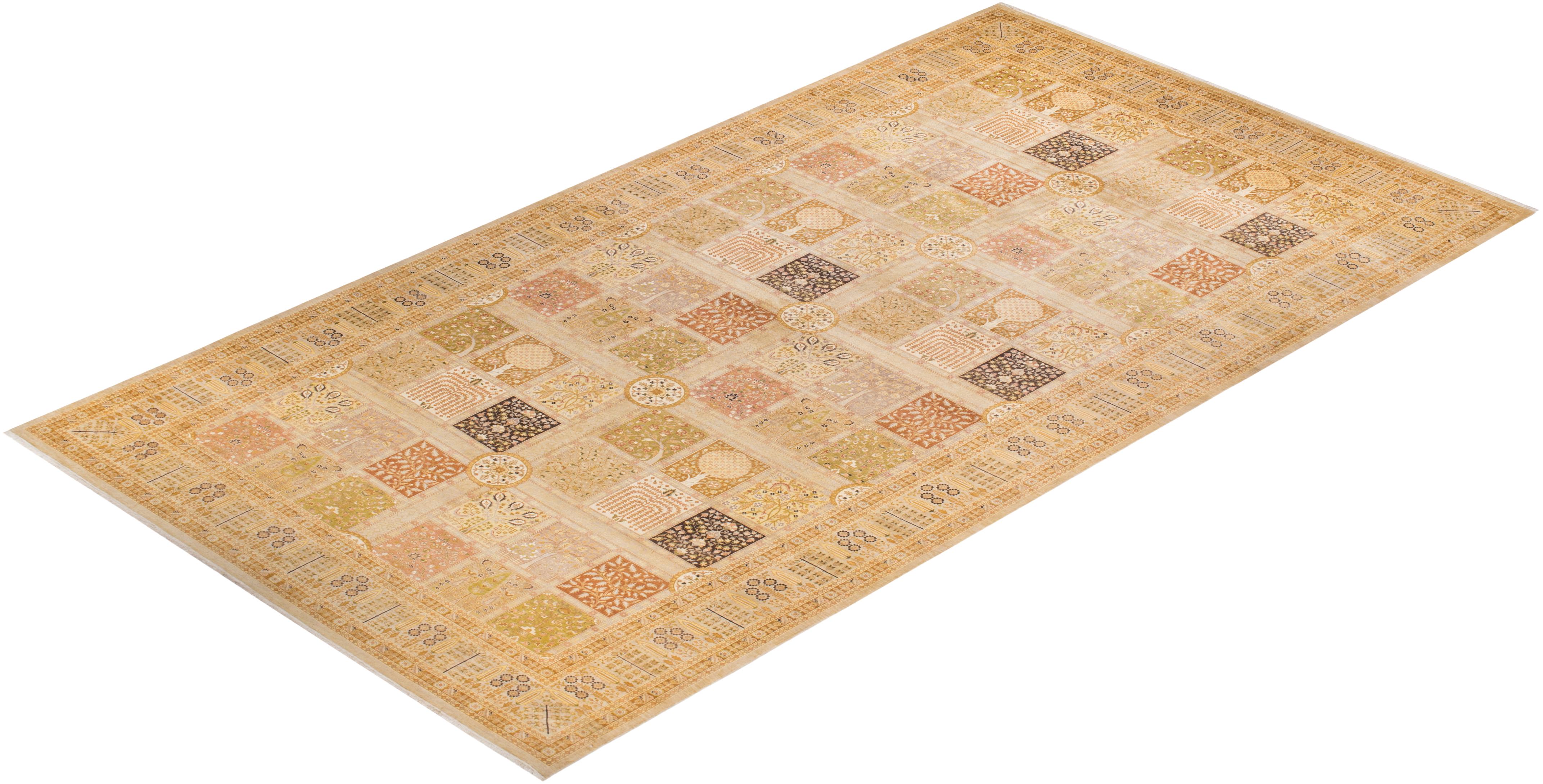 With understated palettes and allover designs, the rugs in the Mogul Collection will bring timeless sophistication to any room. Influenced by a spectrum of Turkish, Indian, and Persian designs, the artisans who handweave these wool rugs imbue