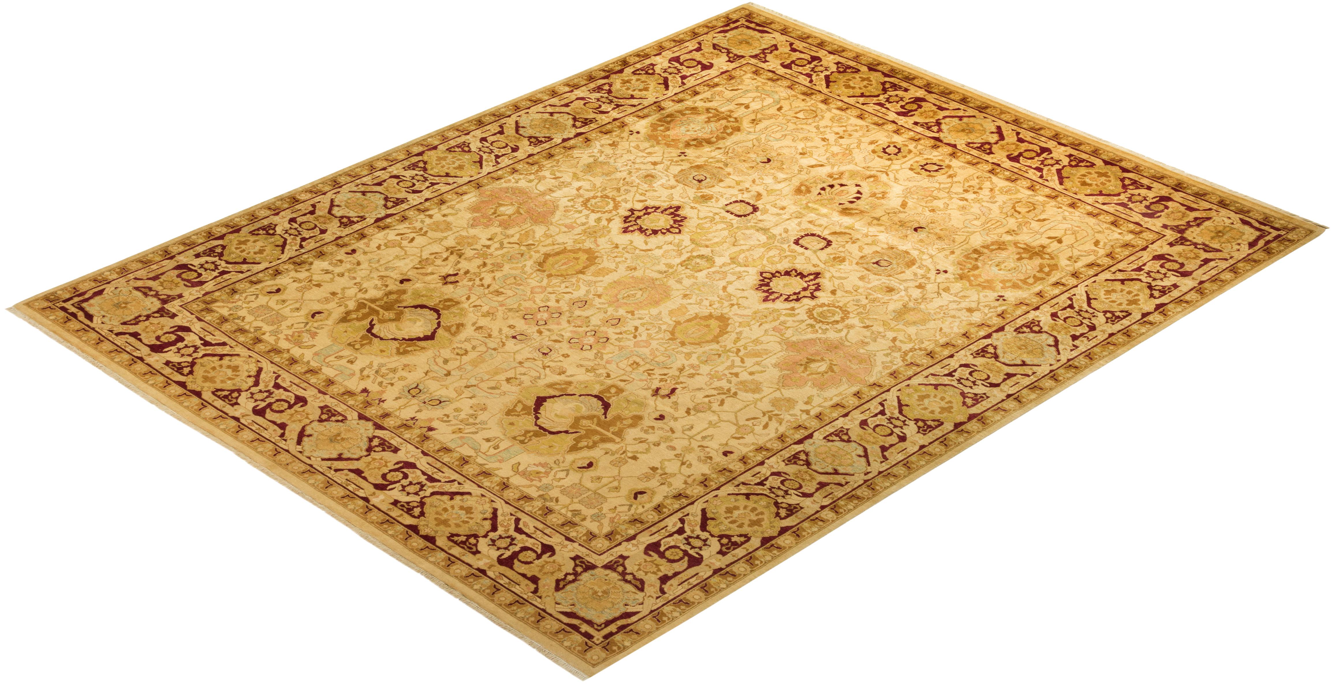 With understated palettes and allover designs, the rugs in the Mogul Collection will bring timeless sophistication to any room. Influenced by a spectrum of Turkish, Indian, and Persian designs, the artisans who handweave these wool rugs imbue