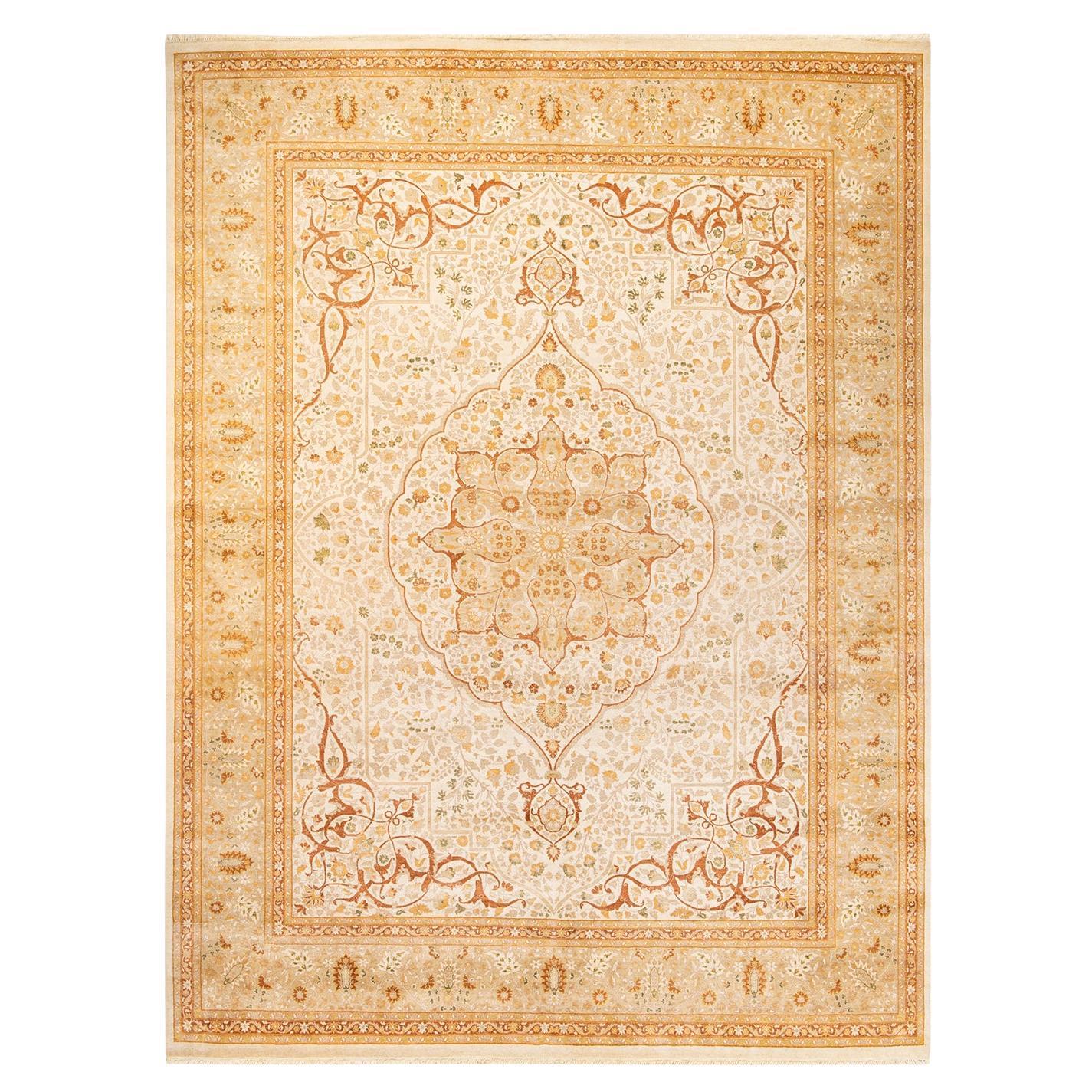 Alfombra tradicional única Hand Made Mogul marfil