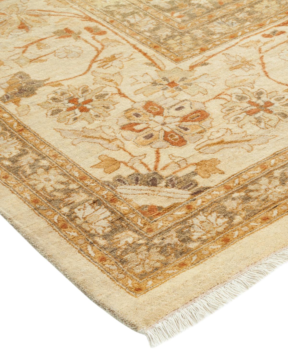 Alfombra tradicional única Hand Made Mogul Marfil Lana en venta