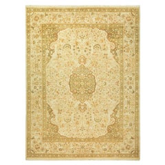 Alfombra tradicional única Hand Made Mogul Marfil