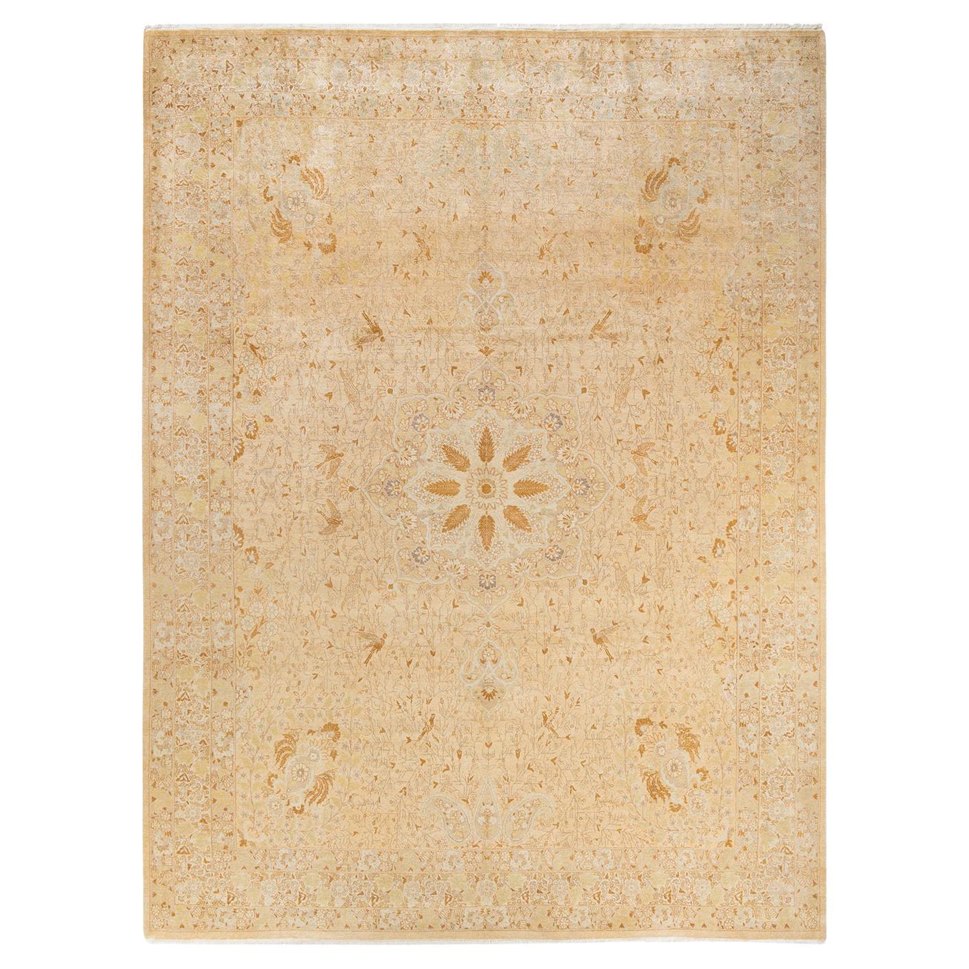 Alfombra tradicional única Hand Made Mogul marfil