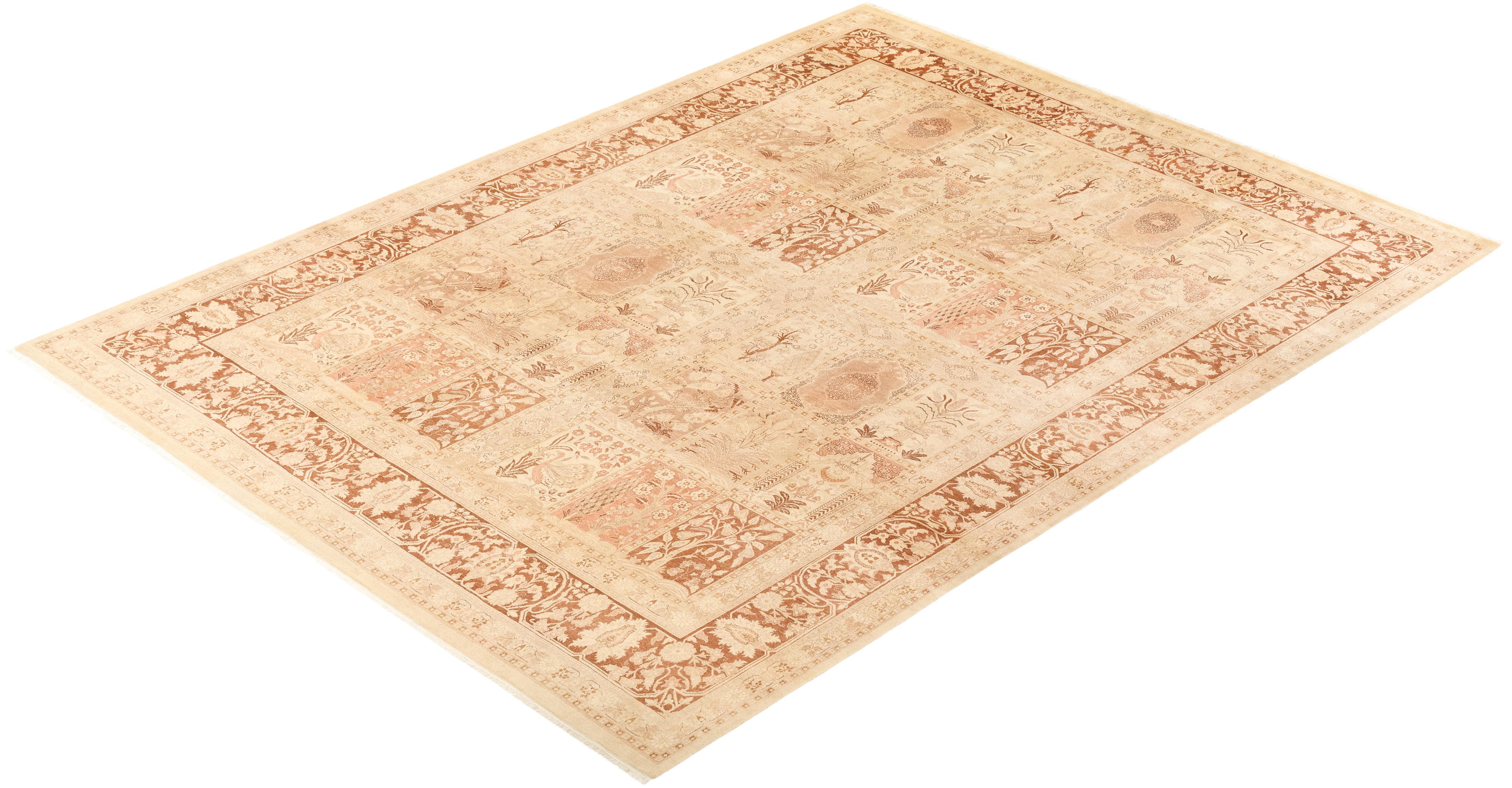 With understated palettes and allover designs, the rugs in the Mogul Collection will bring timeless sophistication to any room. Influenced by a spectrum of Turkish, Indian, and Persian designs, the artisans who handweave these wool rugs imbue