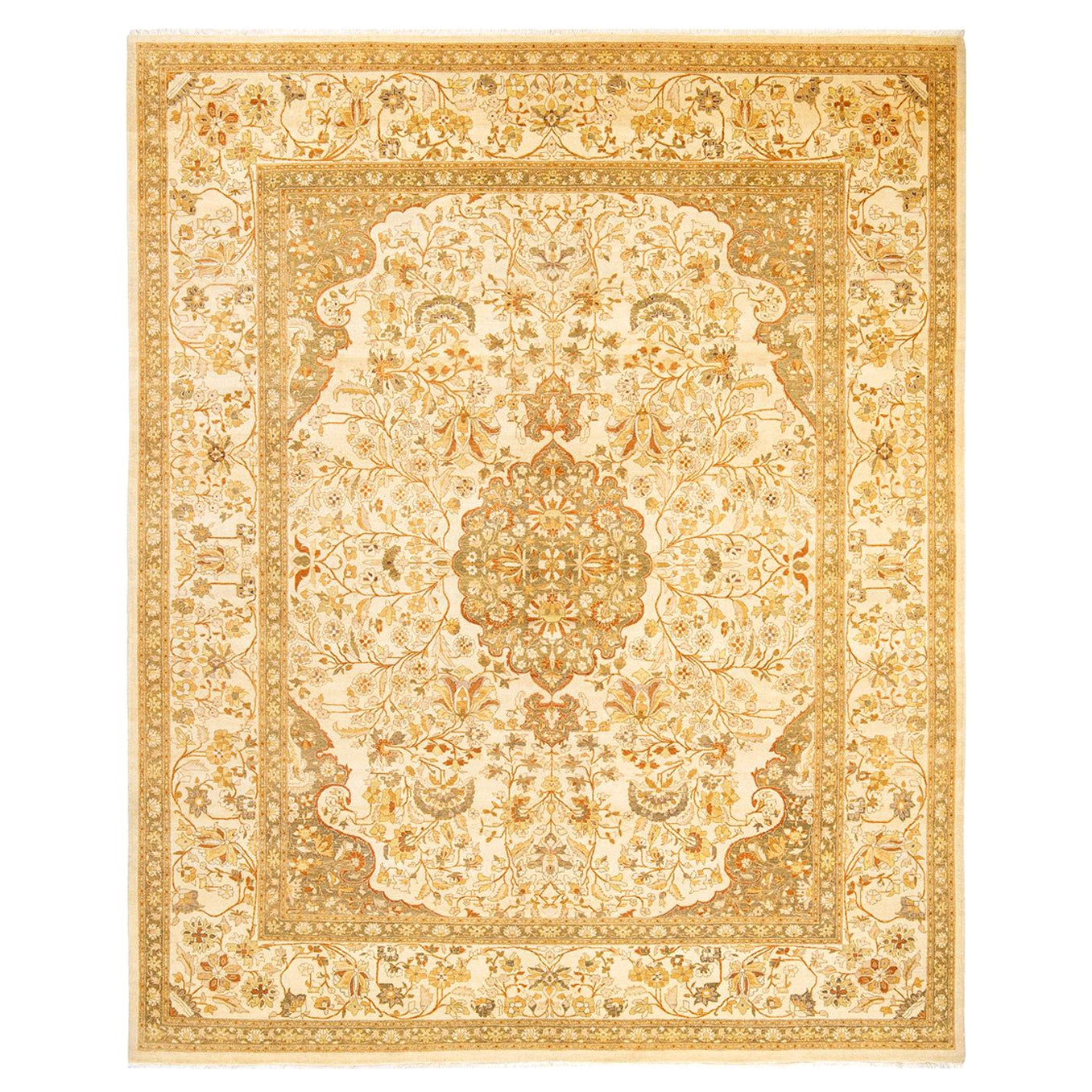 Tappeto tradizionale Mogul Ivory, unico nel suo genere, realizzato a mano