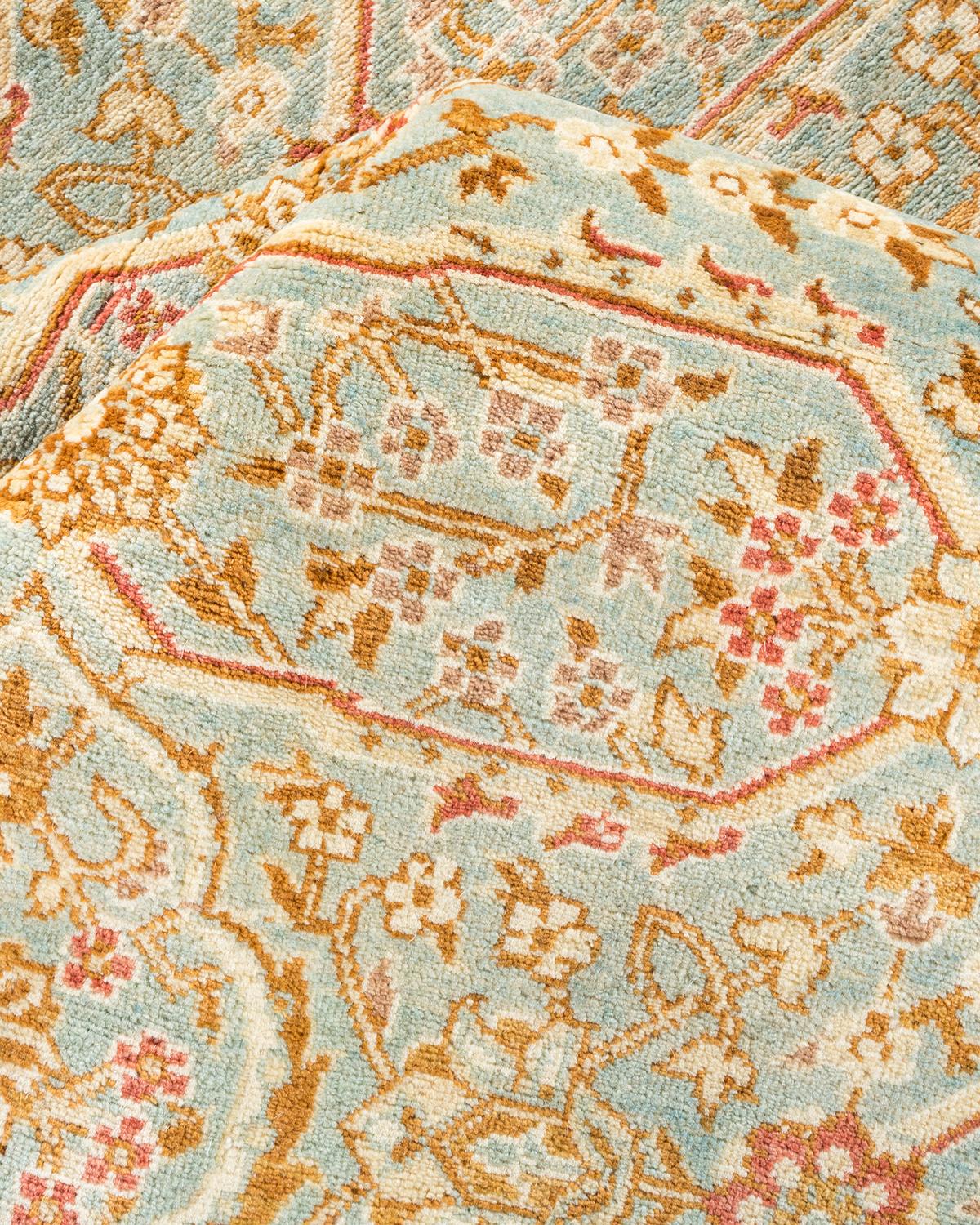 Handgefertigter, traditioneller, hellblauer Mogul-Teppich, Unikat (Sonstiges) im Angebot