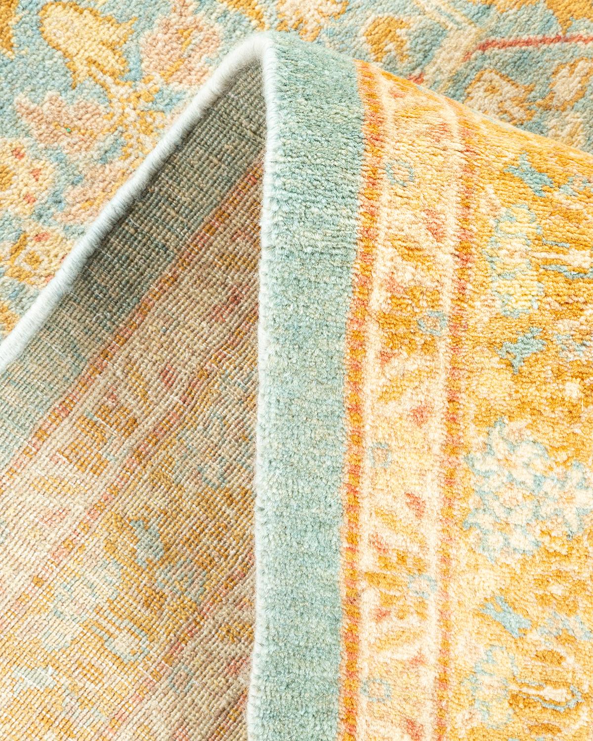 Alfombra tradicional única Hand Made Mogul azul claro Pakistaní en venta