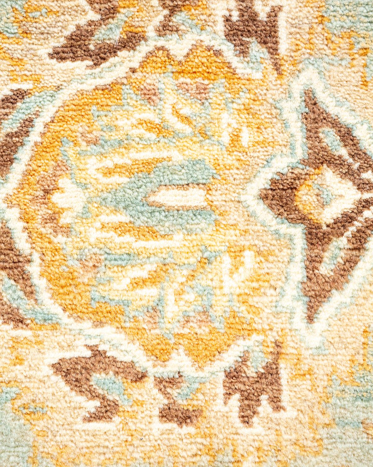 XXIe siècle et contemporain Tapis traditionnel Mogul bleu clair unique en son genre, fabriqué à la main en vente