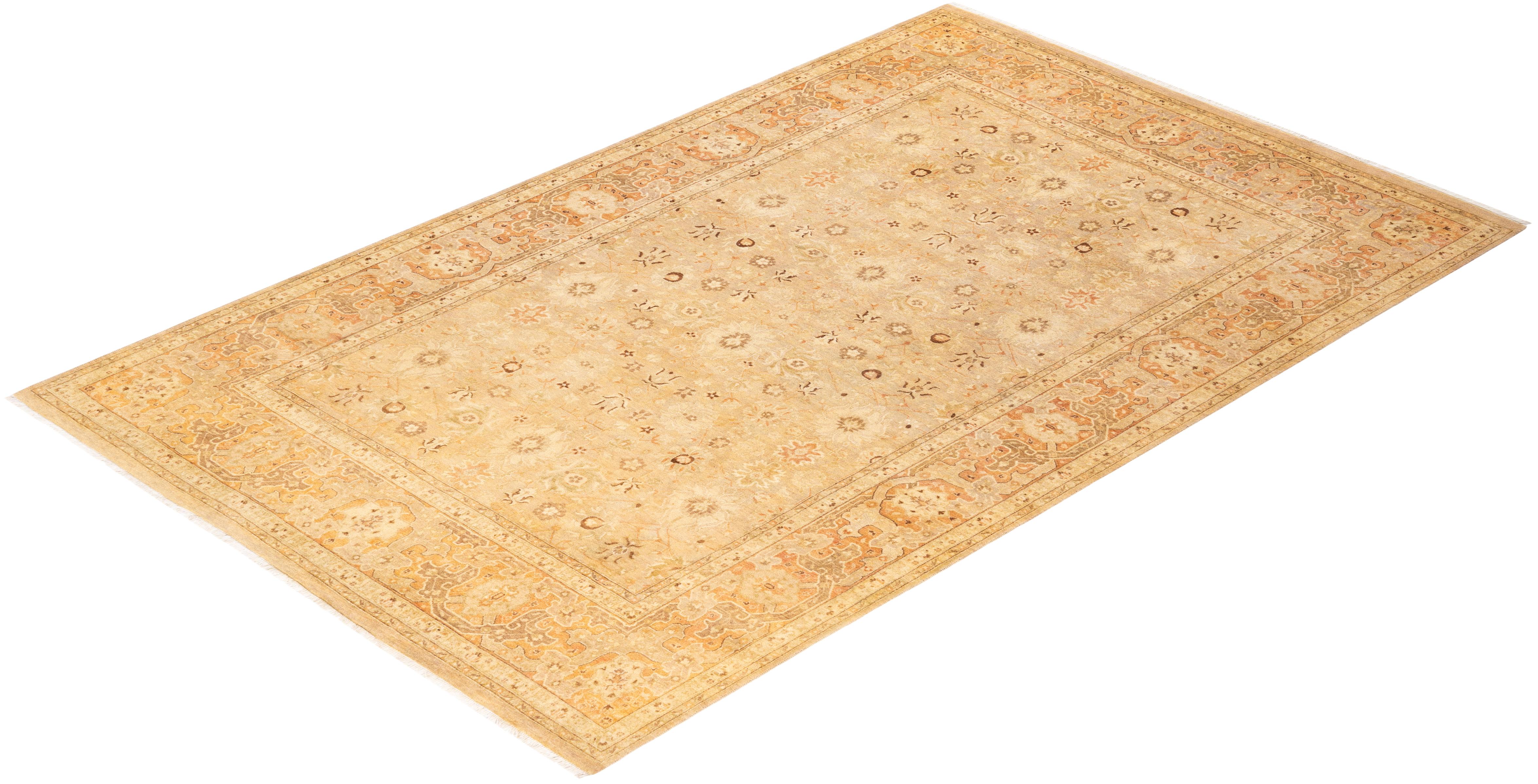 With understated palettes and allover designs, the rugs in the Mogul Collection will bring timeless sophistication to any room. Influenced by a spectrum of Turkish, Indian, and Persian designs, the artisans who handweave these wool rugs imbue