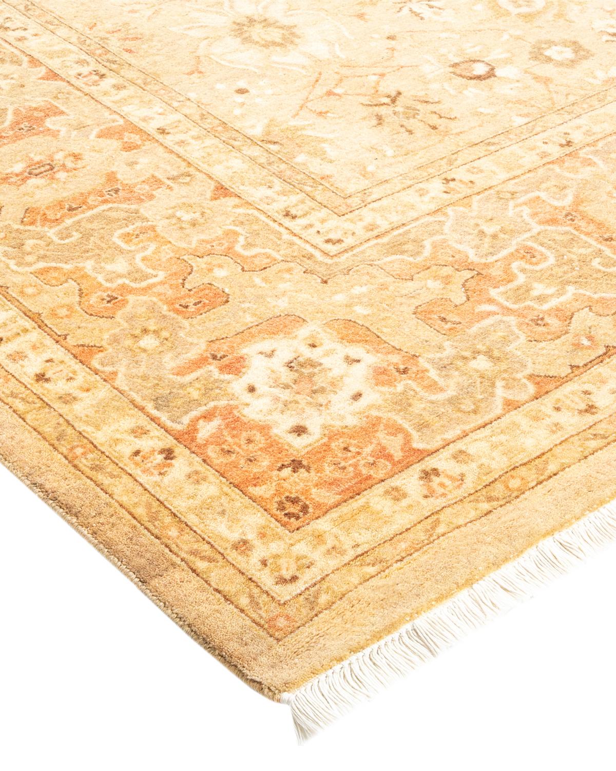 Lana Tappeto tradizionale Mogul grigio chiaro, unico nel suo genere, Hand Made in vendita