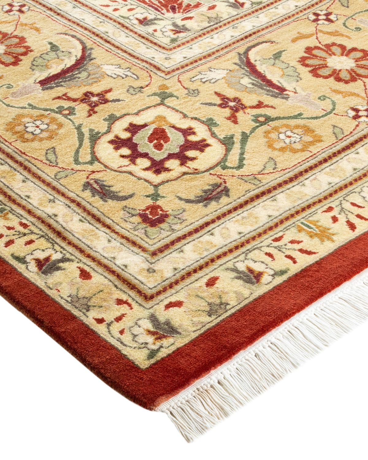 Alfombra Mogul Naranja Tradicional Hand Made, única en su género Lana en venta