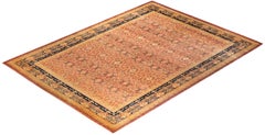 One-of-a-kind Hand Made Traditional Mogul Orange Area Rug