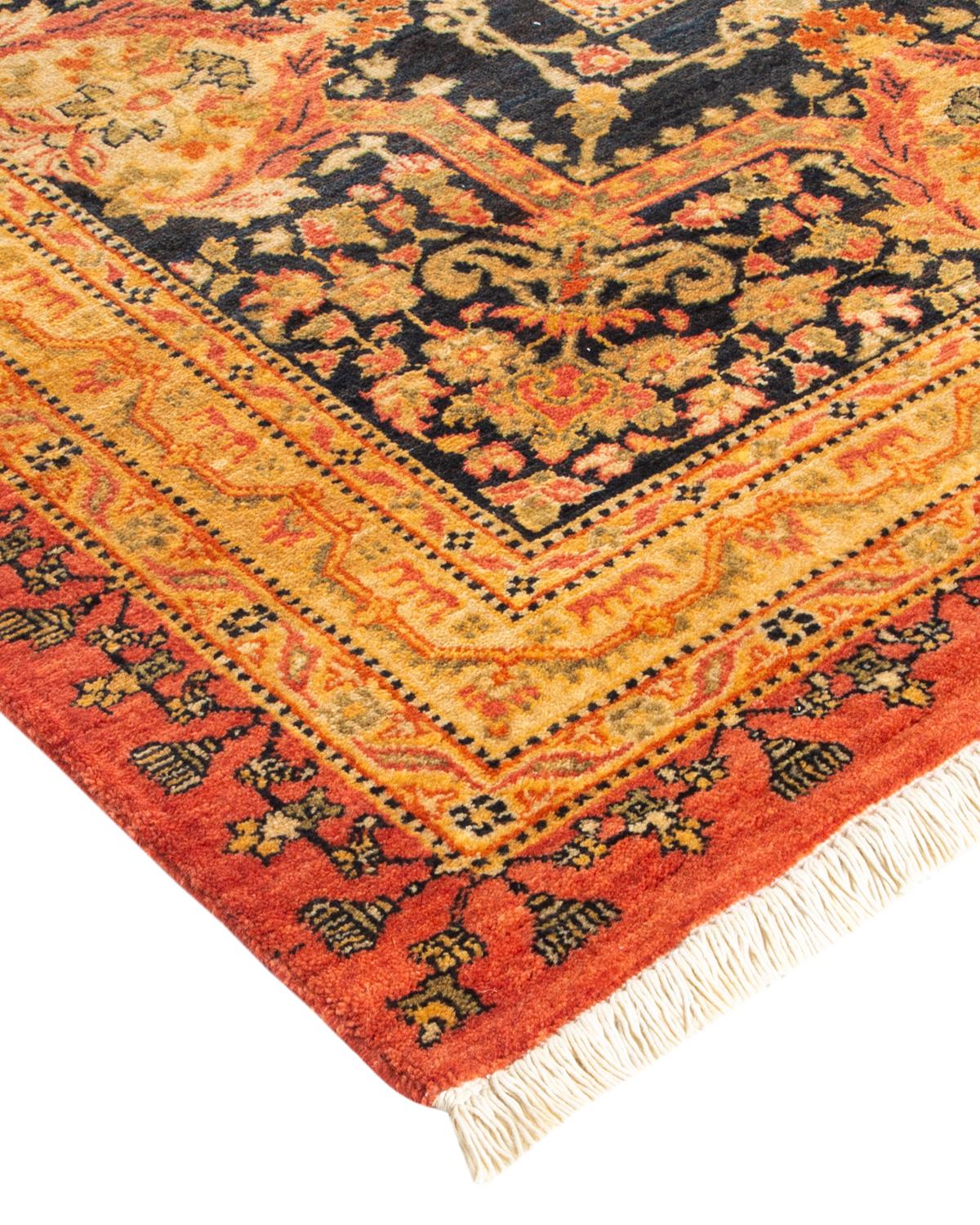 Alfombra Mogul Naranja Tradicional Hand Made, única en su género Lana en venta