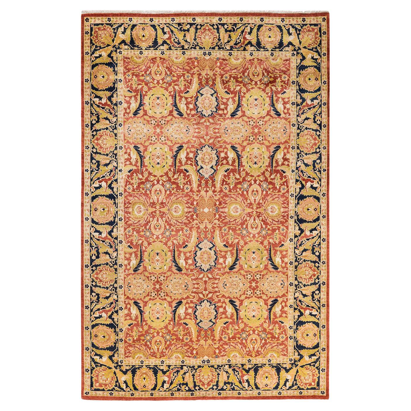 Alfombra tradicional única Hand Made Mogul Naranja