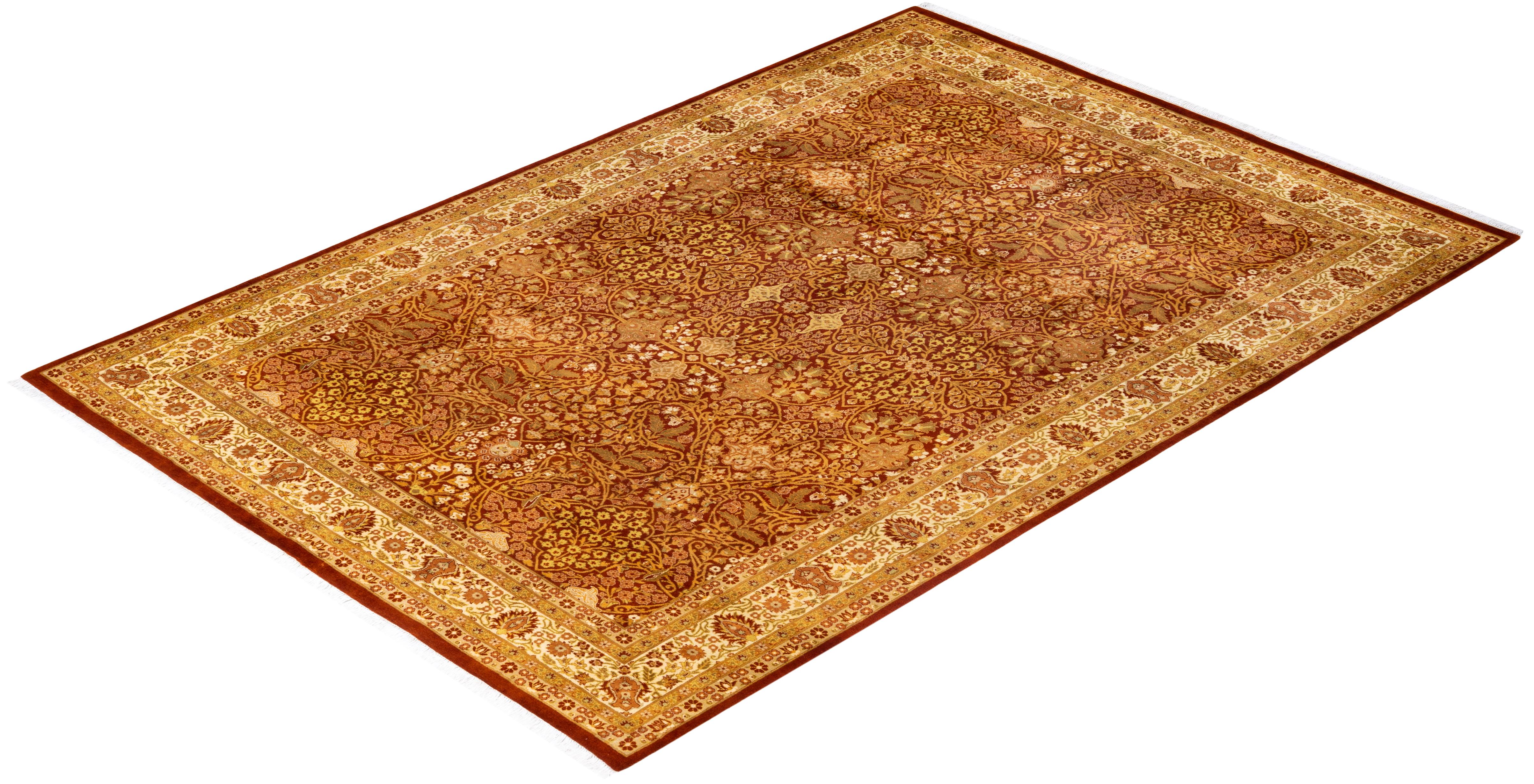 With understated palettes and allover designs, the rugs in the Mogul Collection will bring timeless sophistication to any room. Influenced by a spectrum of Turkish, Indian, and Persian designs, the artisans who handweave these wool rugs imbue