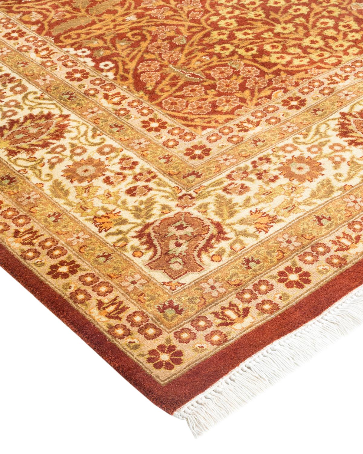 Alfombra Mogul Naranja Tradicional Hand Made Única en su Género Lana en venta